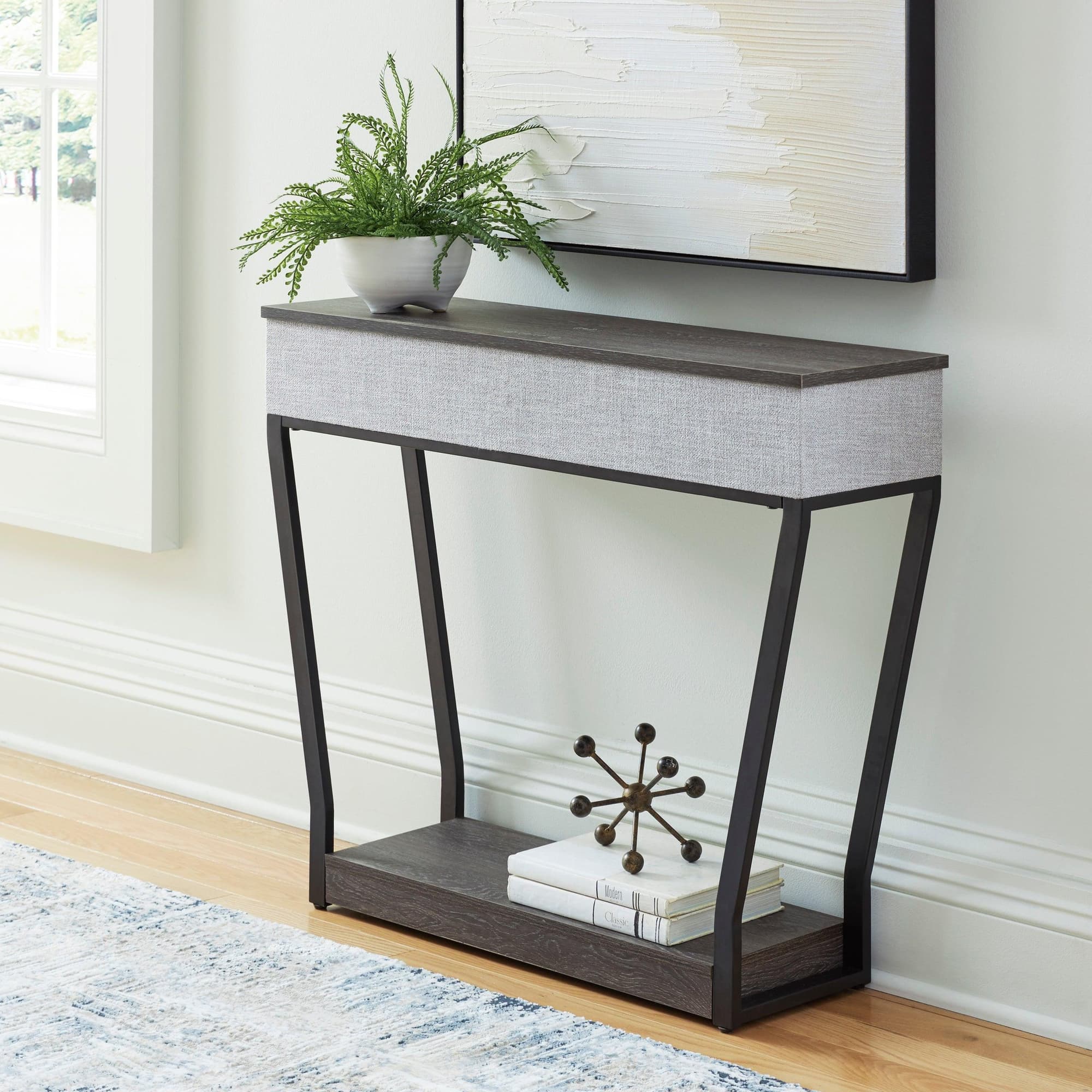 Sethlen Console Sofa Table W speaker Charger - Image 1