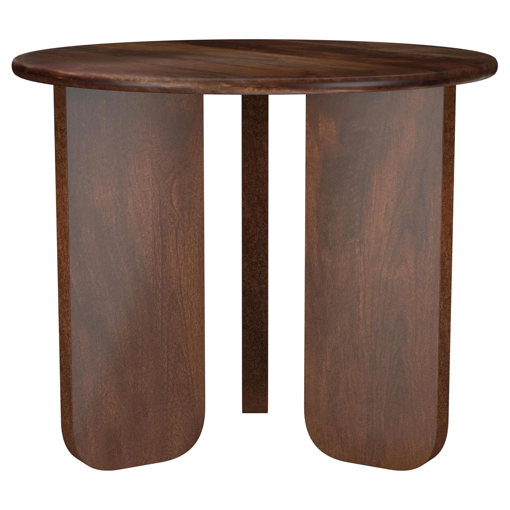 Dale Round Solid Mango Wood Side End Table Brown - Image 1