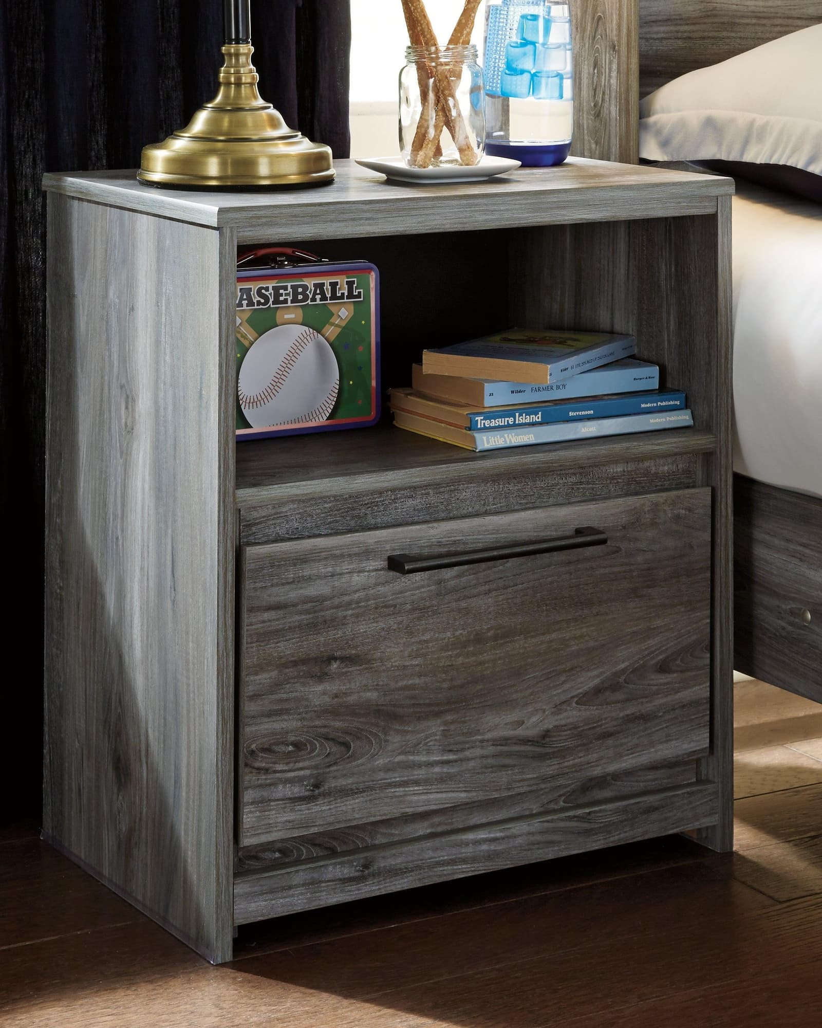 Baystorm Gray Nightstand - Image 1
