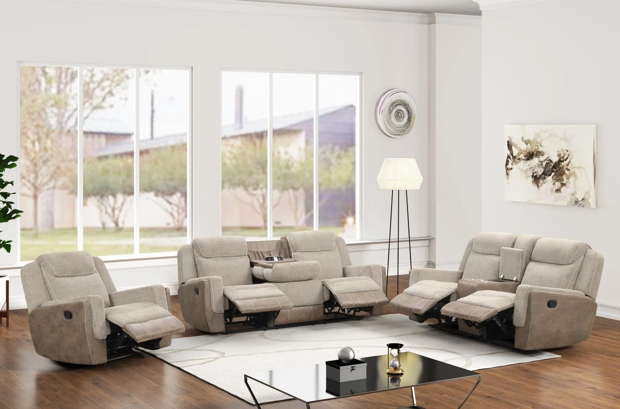 Lisa Brown 3-Piece Reclining Set - Image 1