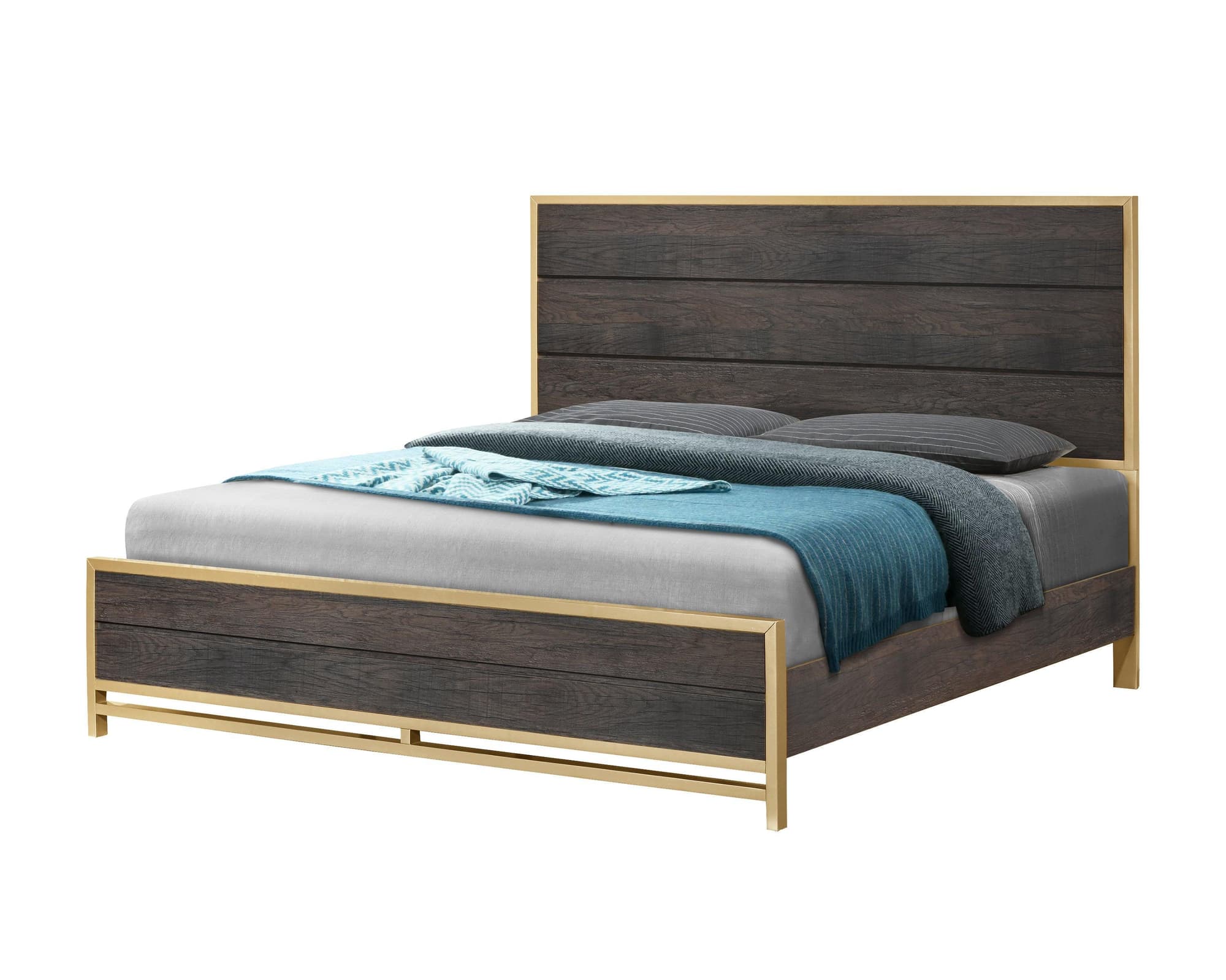 Trevor Dark Brown Panel Queen Bed - Image 1