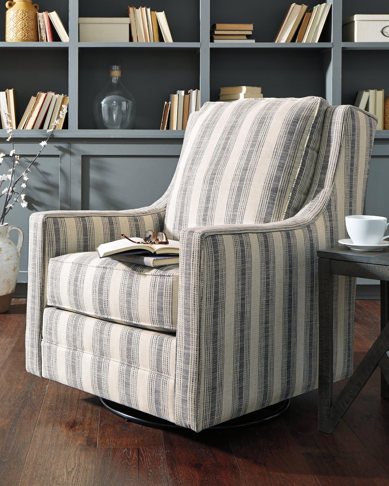 Kambria Ivory Black Accent Chair - Image 1