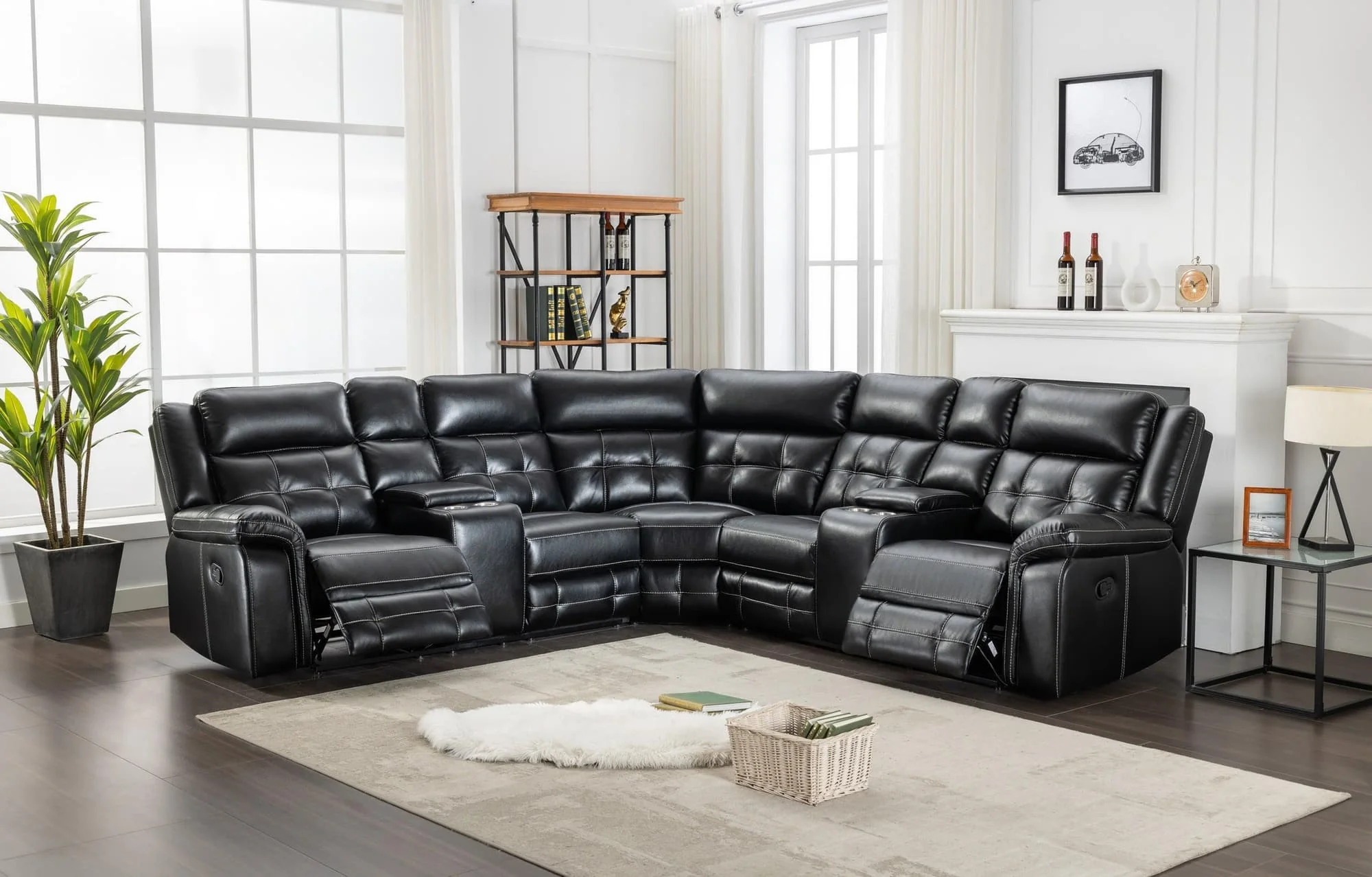 Jacob Black Reclining Sectional - Image 1