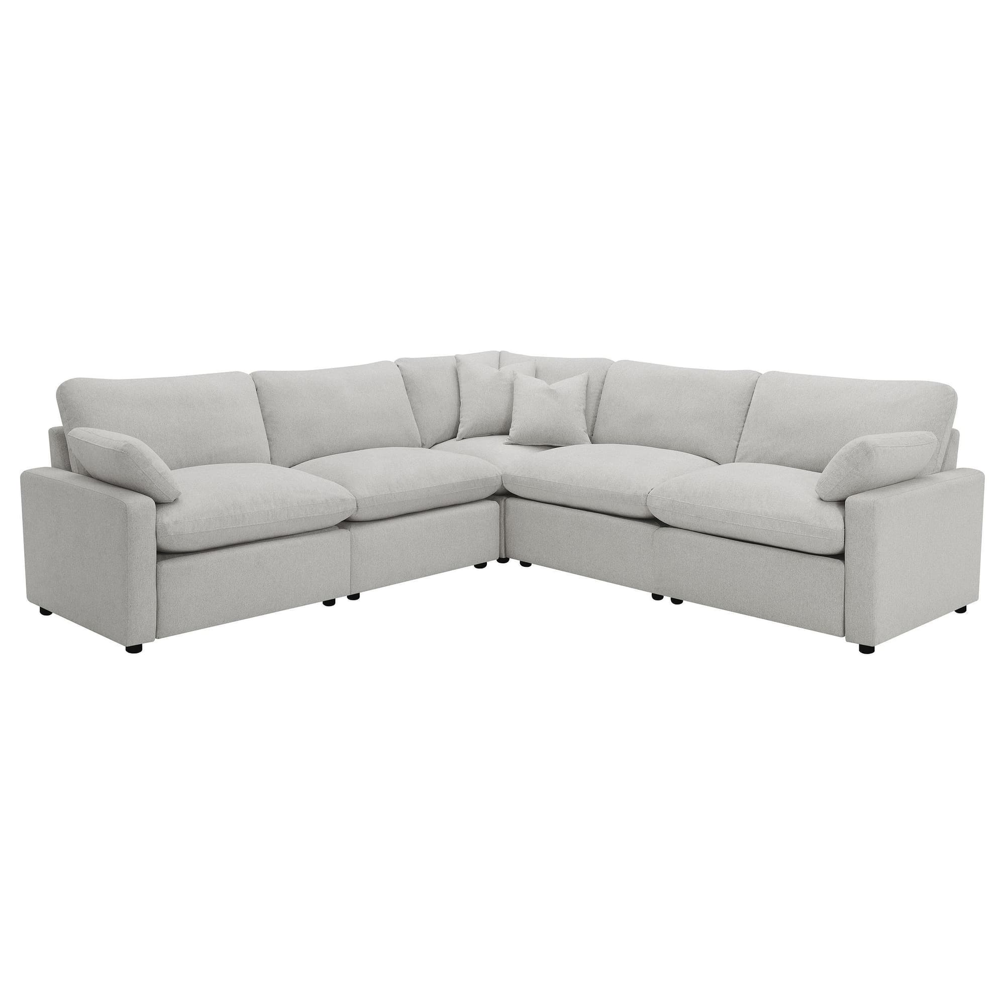 Collins 5-Piece Modular Power Reclining Sectional Sofa Grey - Image 1