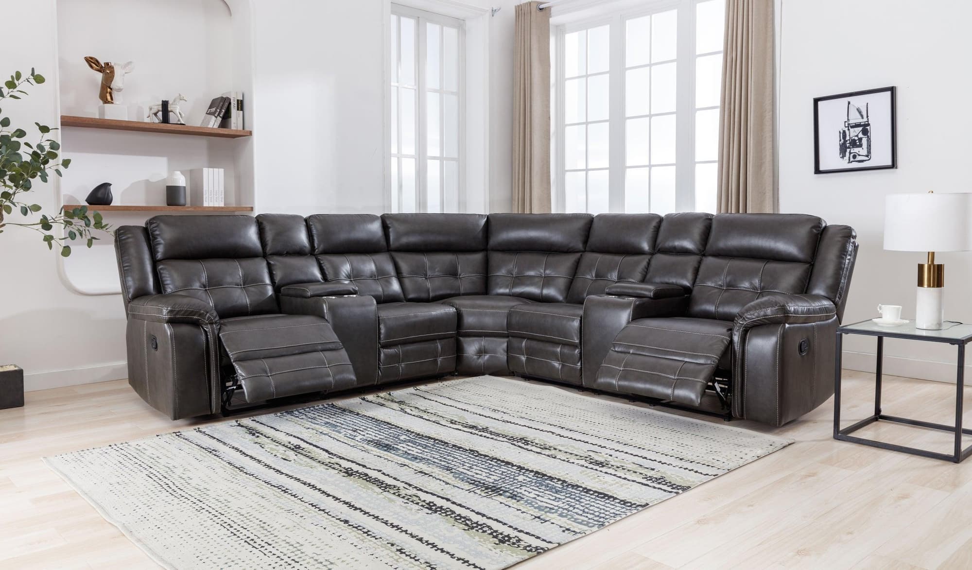 Jacob Gray Reclining Sectional - Image 1