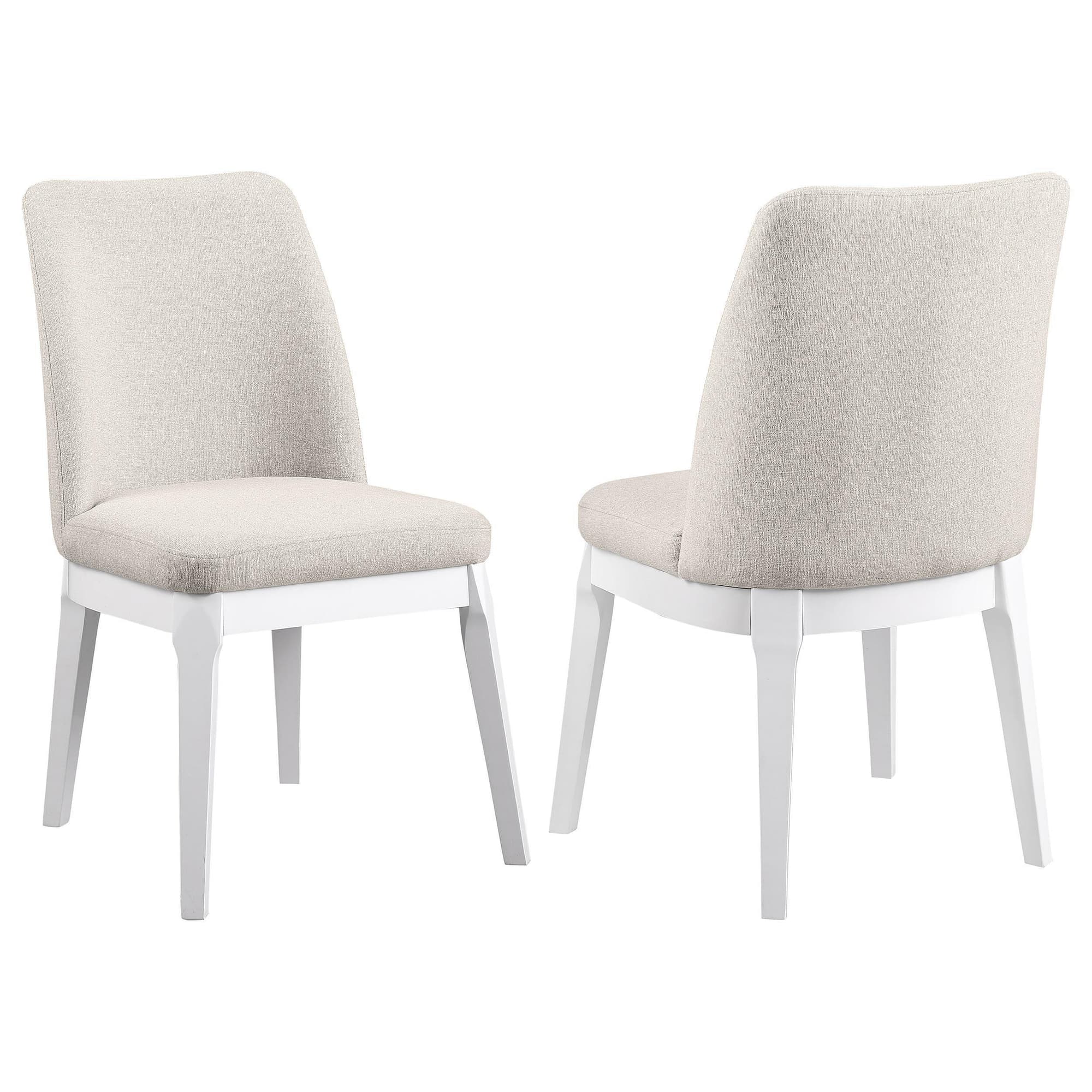 Carissa Upholstered Dining Side Chair Beige (Set of 2) - Image 1