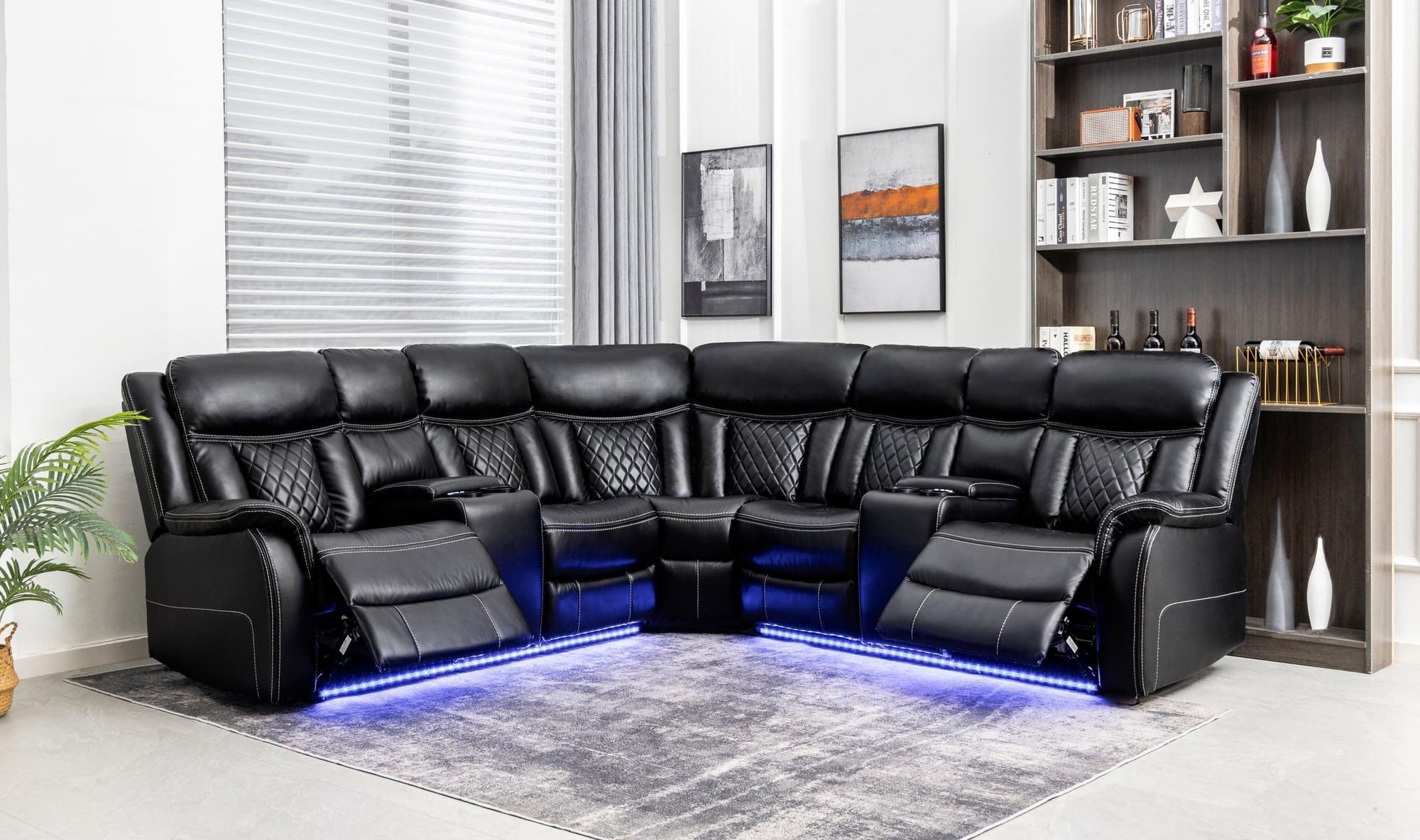 Batman Black Power Reclining Sectional - Image 1