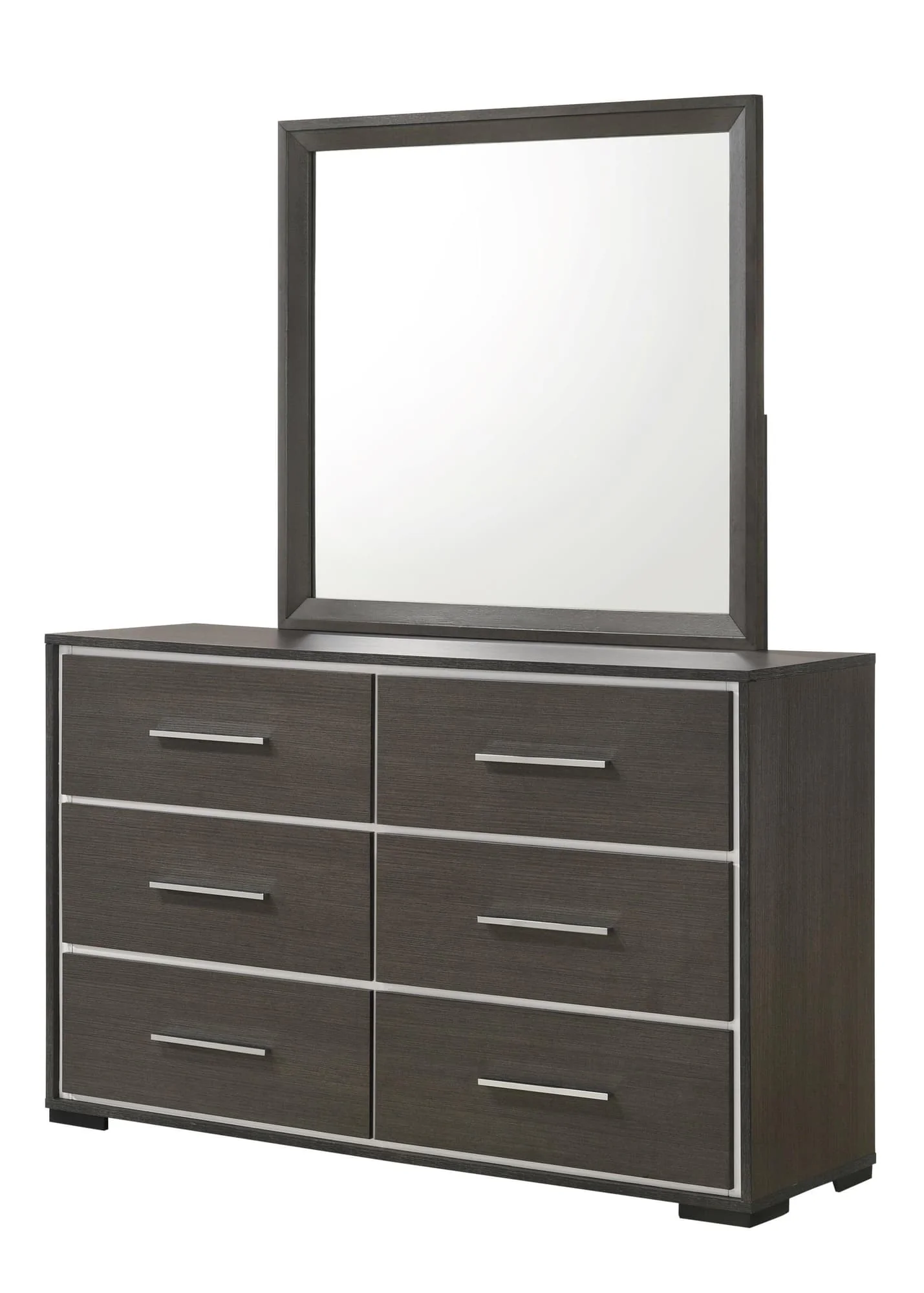 Sharpe Gray White 6 Drawers Dresser - Image 1