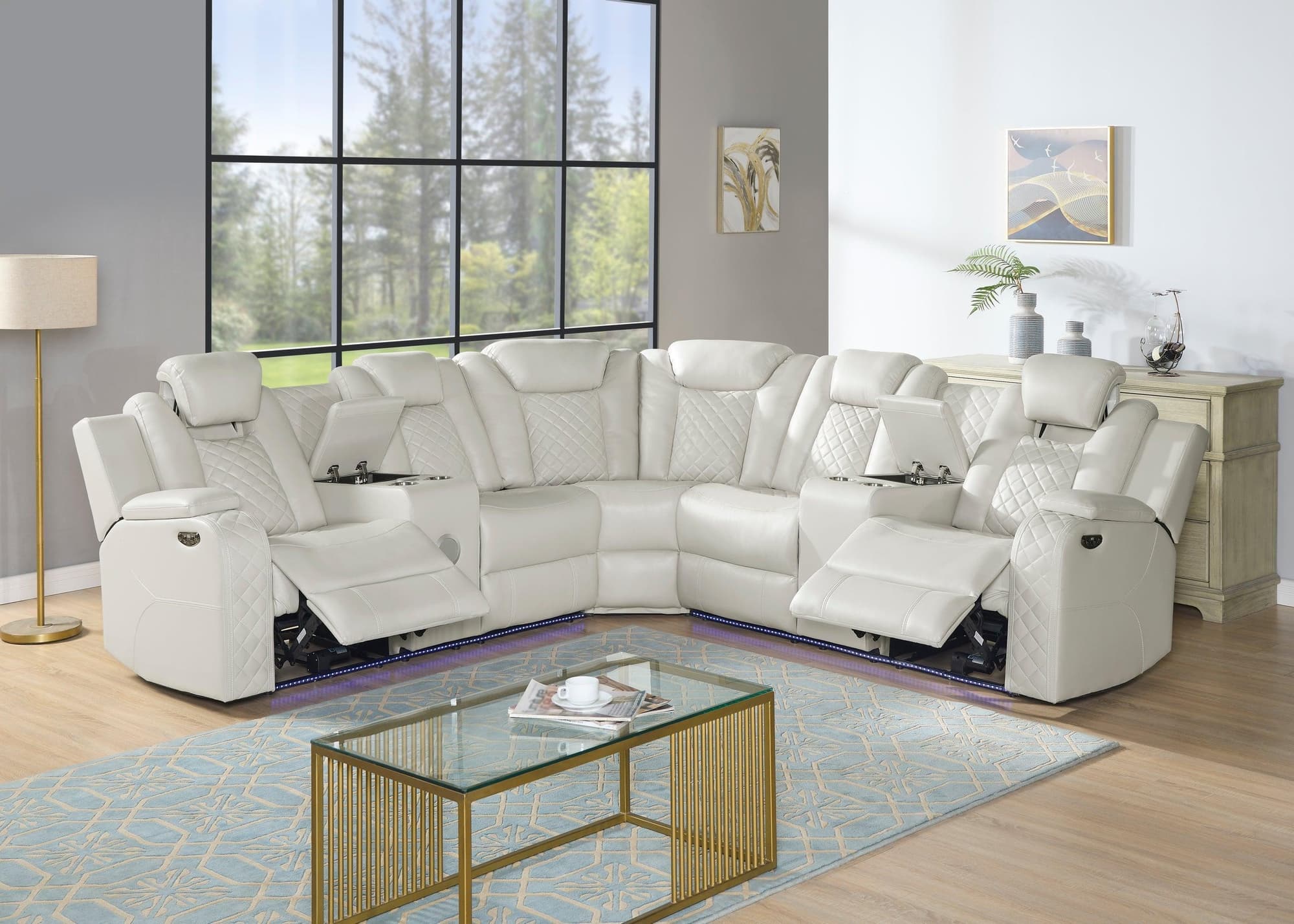Spaceship Sand Power Reclining Sectional - Image 1