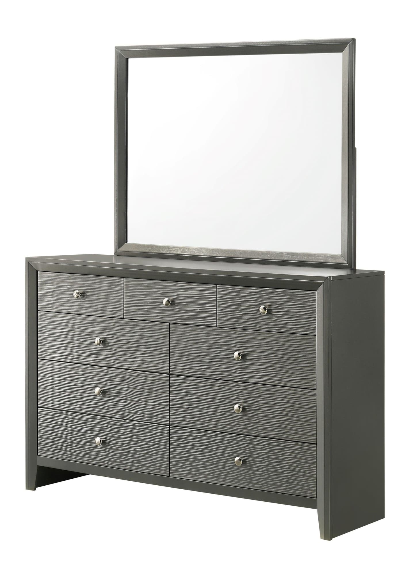 Denker Gunmetal 9 Drawers Dresser - Image 1