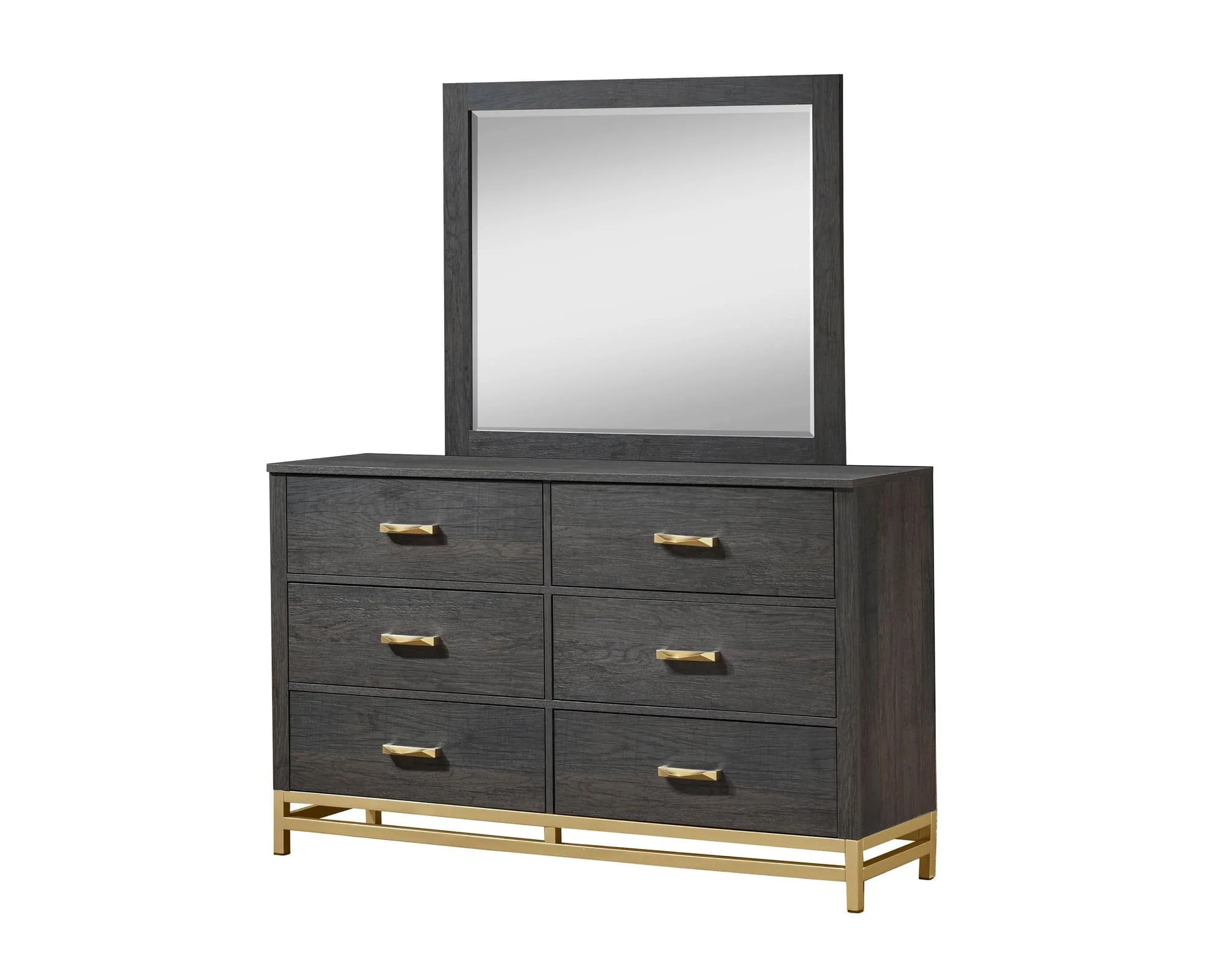 Trevor Dark Brown 6 Drawers Dresser - Image 1