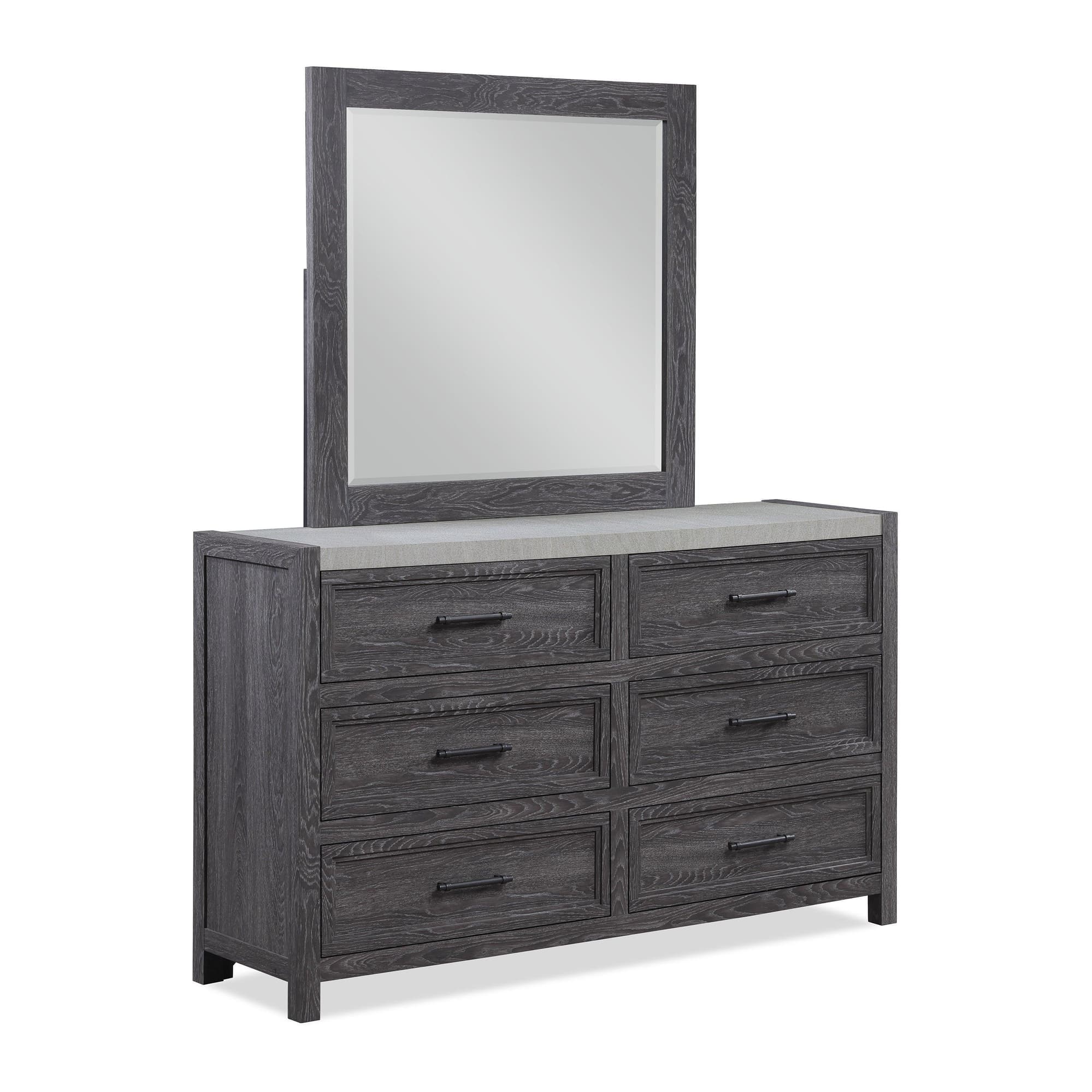 Madsen Gray 6 Drawers Dresser - Image 1