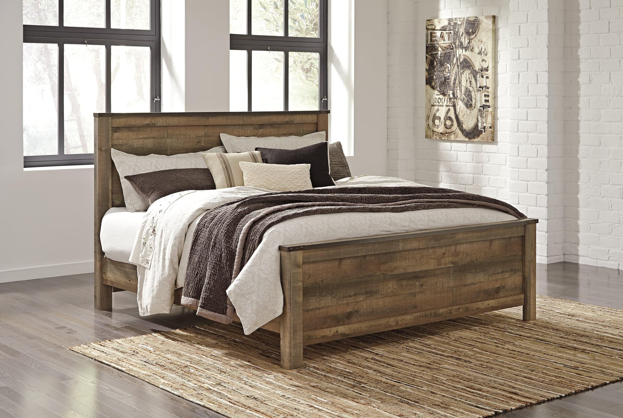 Trinell Brown King Panel Bed - Image 1
