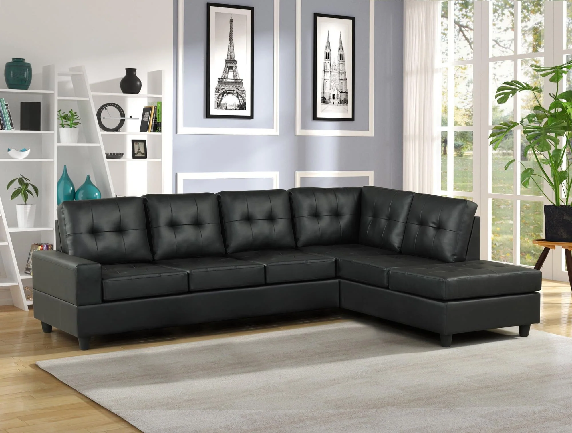 James Black PU Reversible Sectional - Image 1