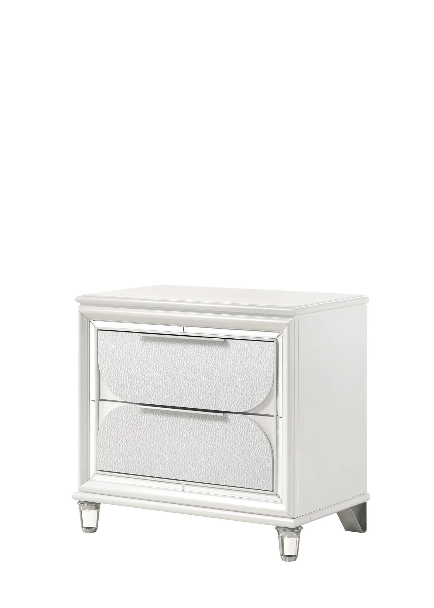 Eden White 2 Drawers Nightstand - Image 1