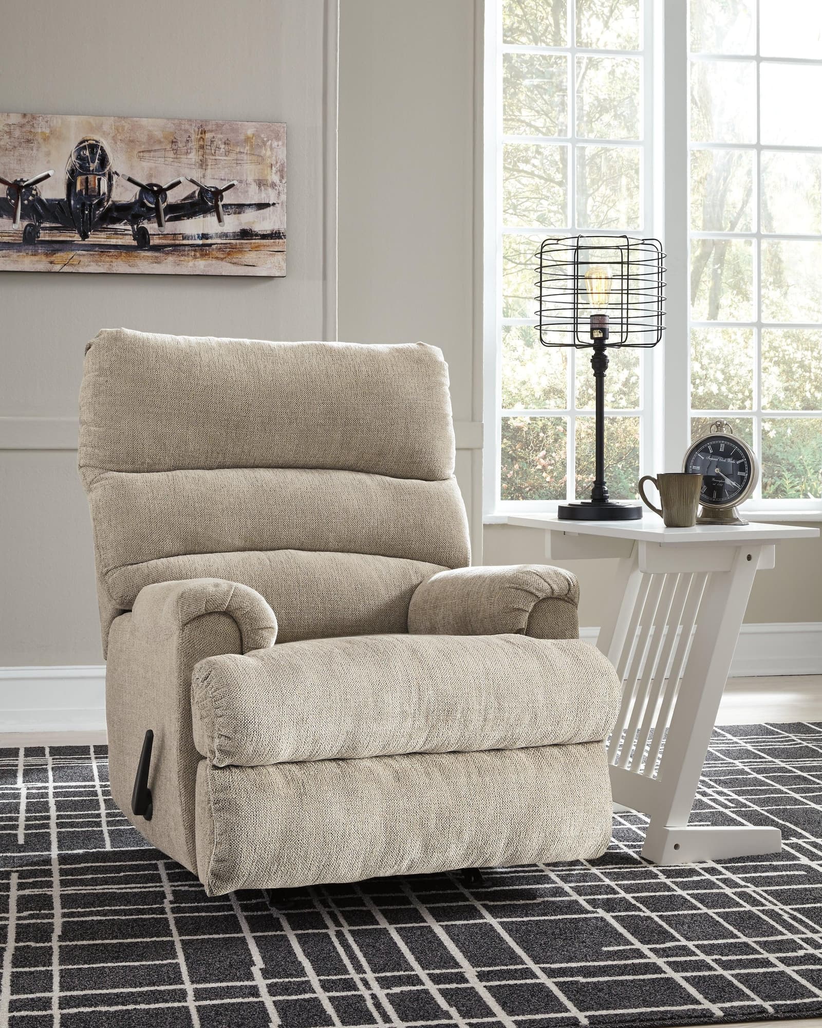 Man Fort Dusk Chenille Recliner - Image 1