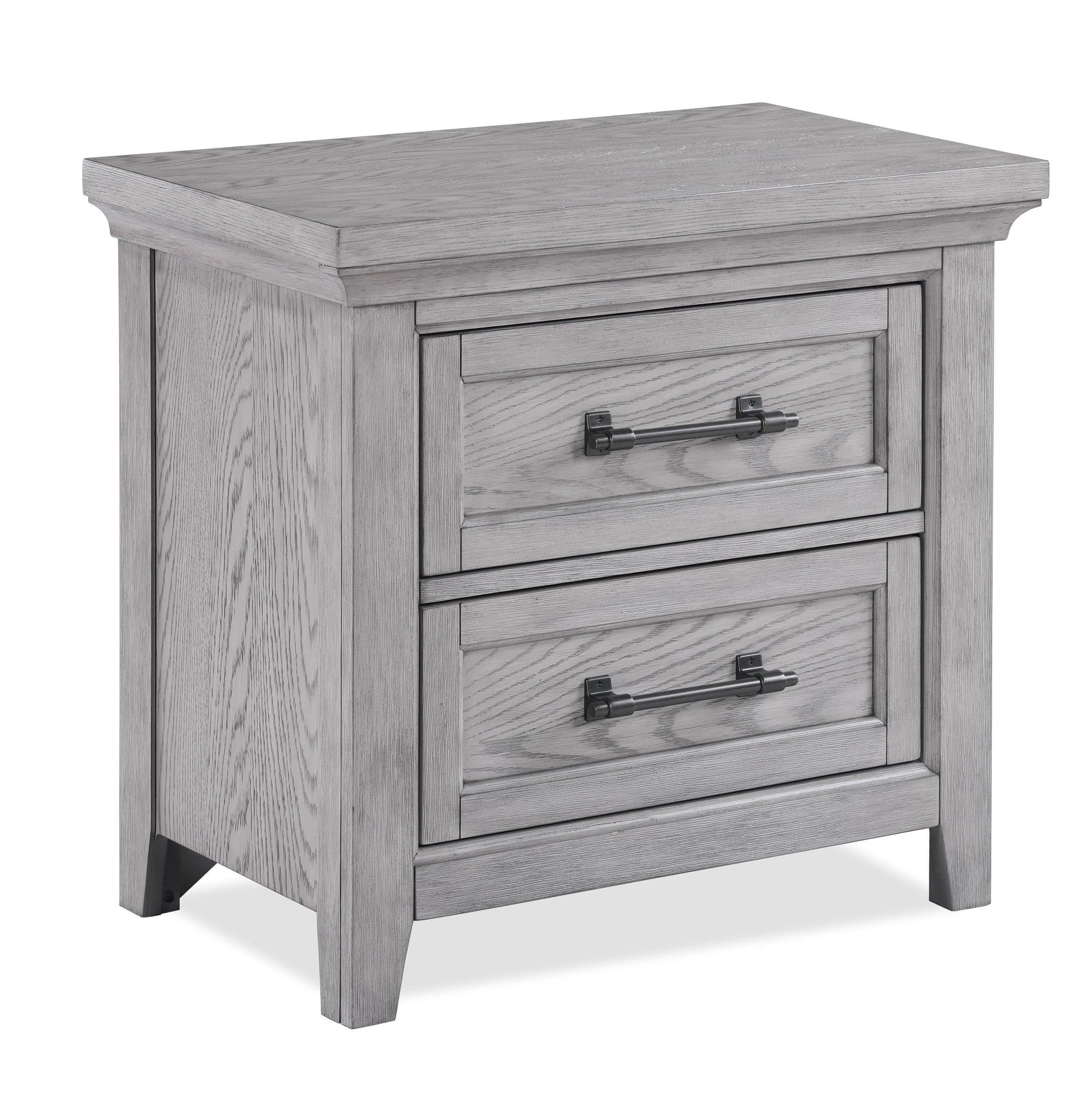 Beckett Gray 2 Drawers Nightstand - Image 1