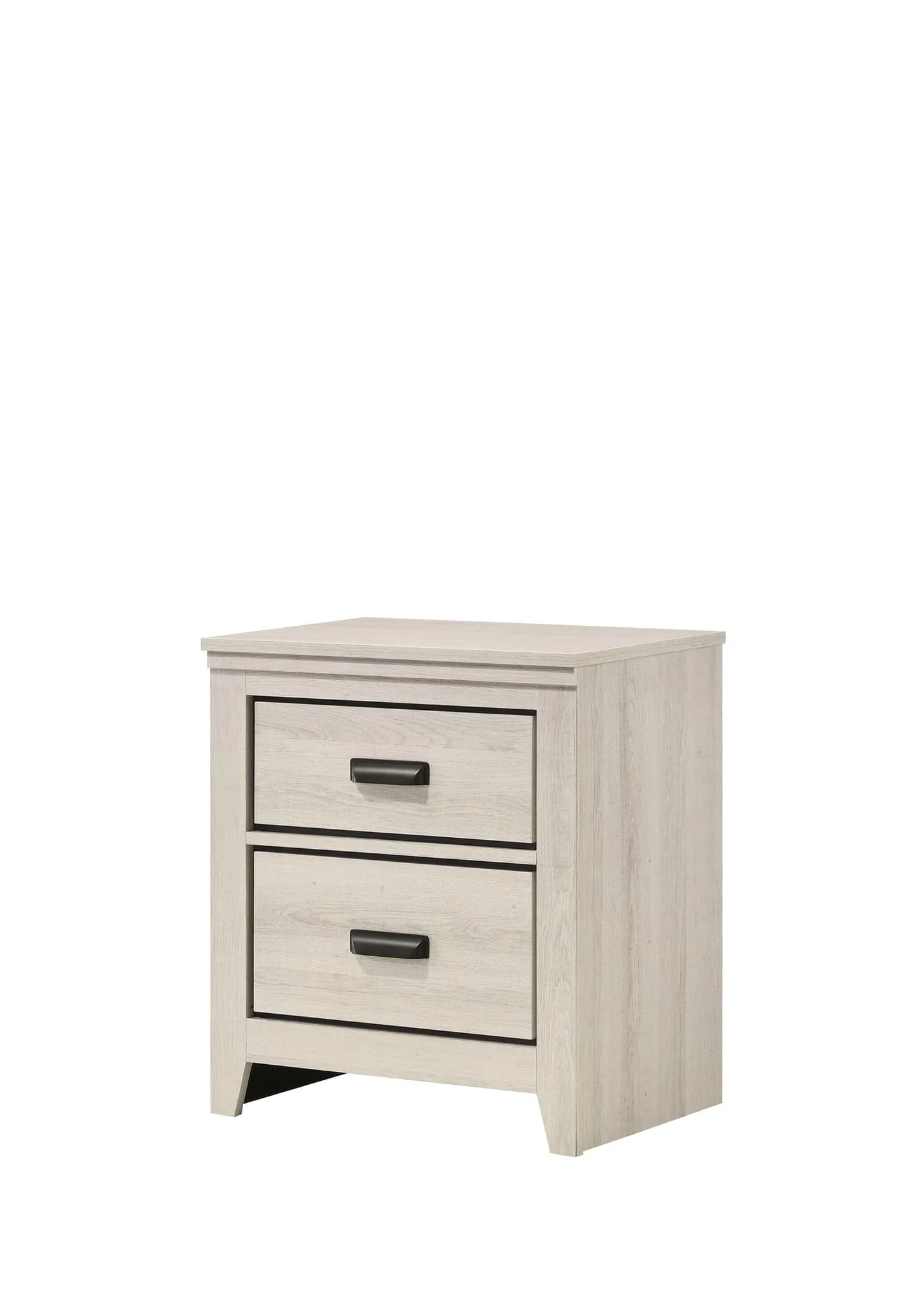 Carter White 2 Drawers Nightstand - Image 1