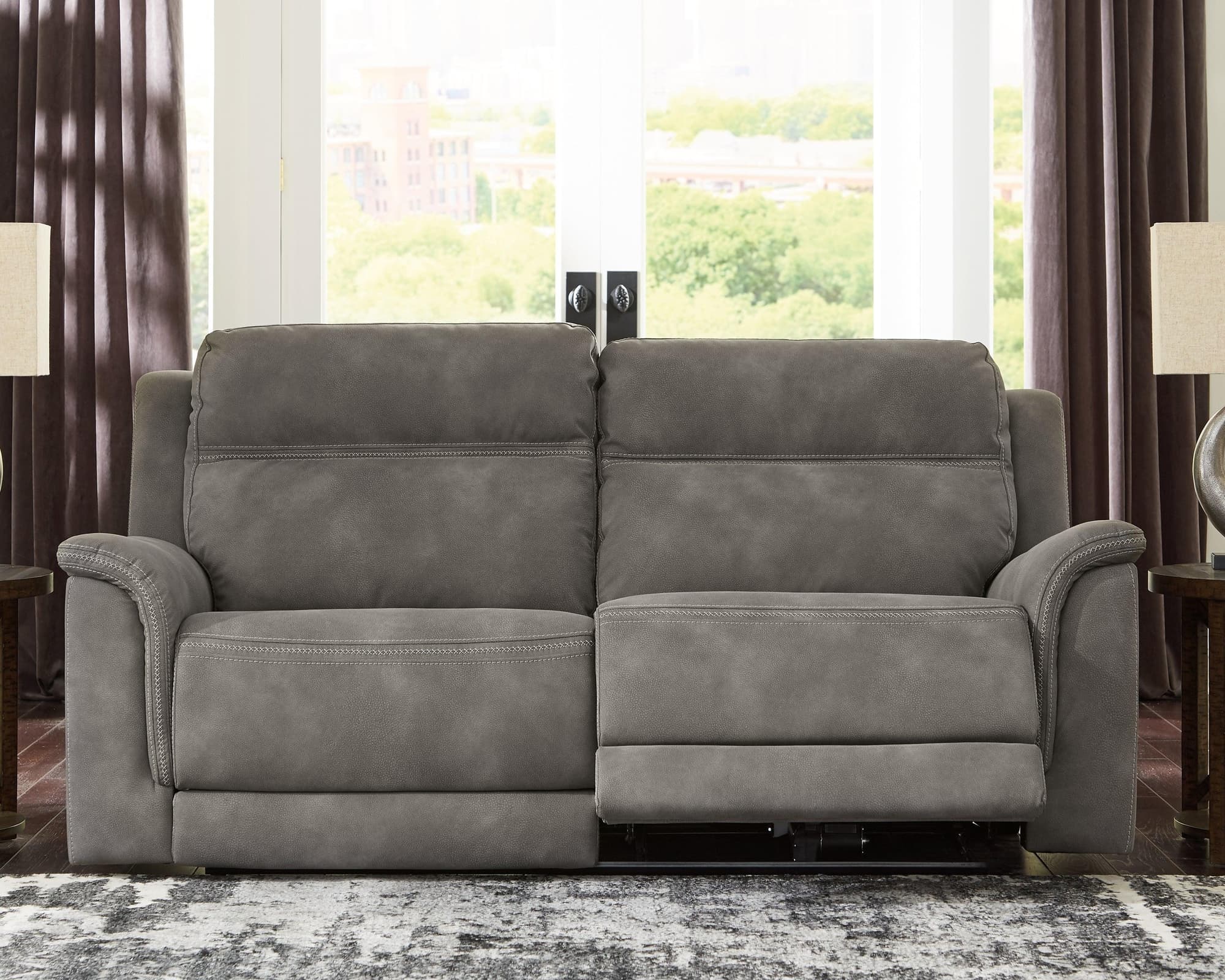 Next-Gen Durapella Slate Microfiber Power Reclining Sofa - Image 1
