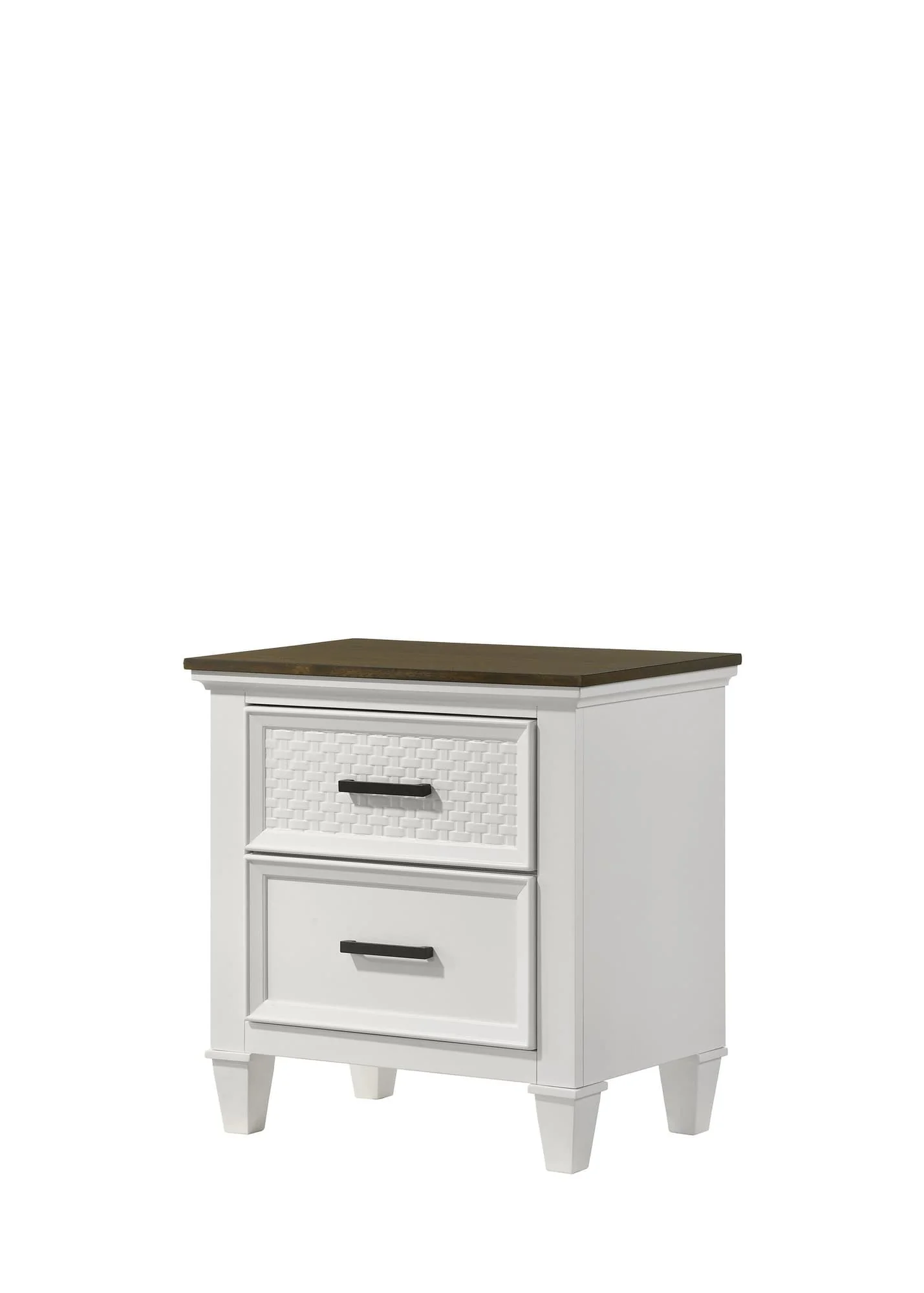 Everdeen Nutmeg White 2 Drawers Nightstand - Image 1