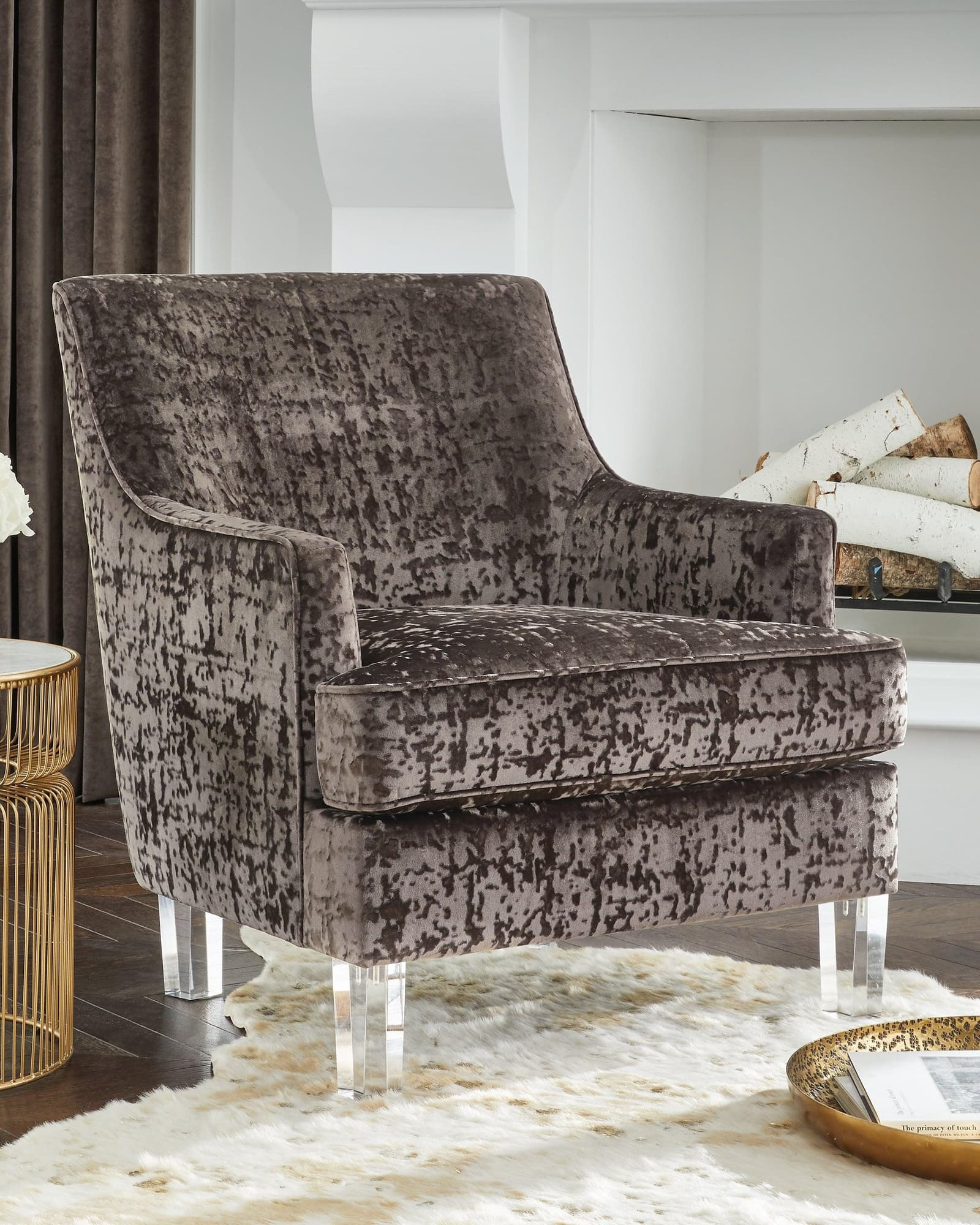 Gloriann Charcoal Accent Chair - Image 1