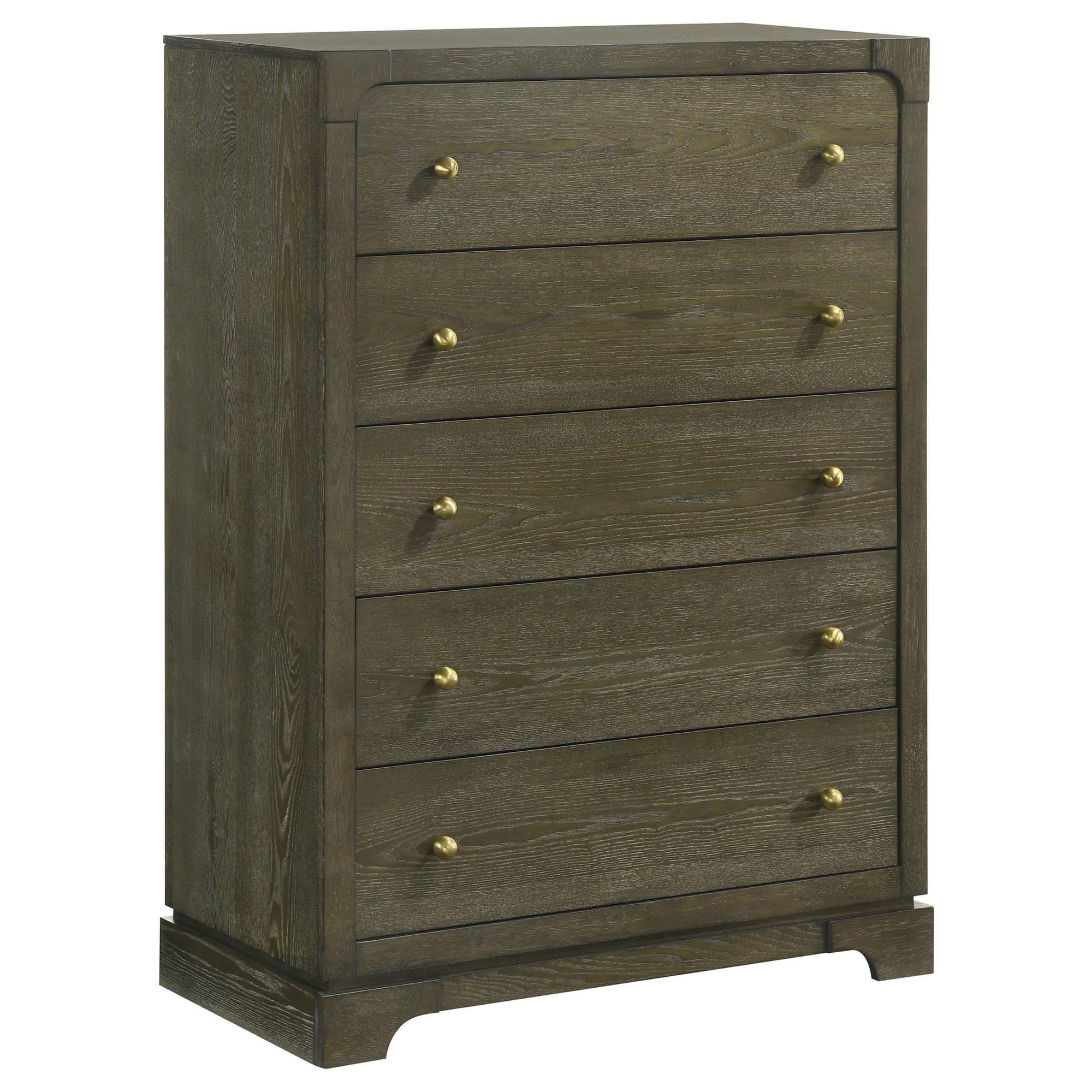 Gran Park 5 Drawer Bedroom Chest Of Drawers Dark Cocoa - Image 1