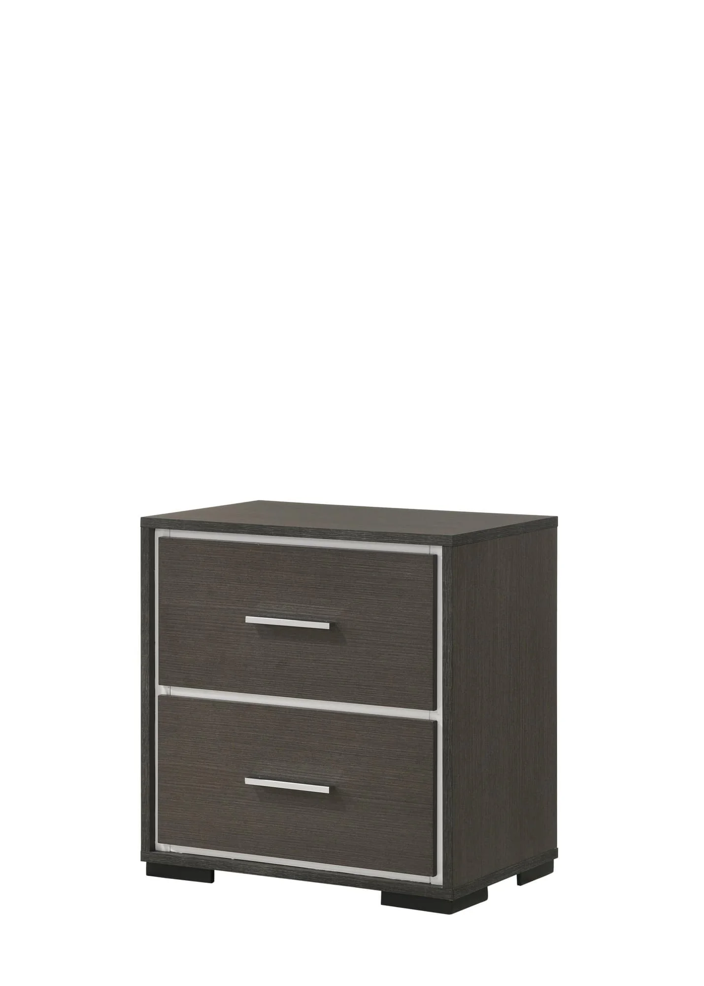 Sharpe Gray White 2 Drawers Nightstand - Image 1