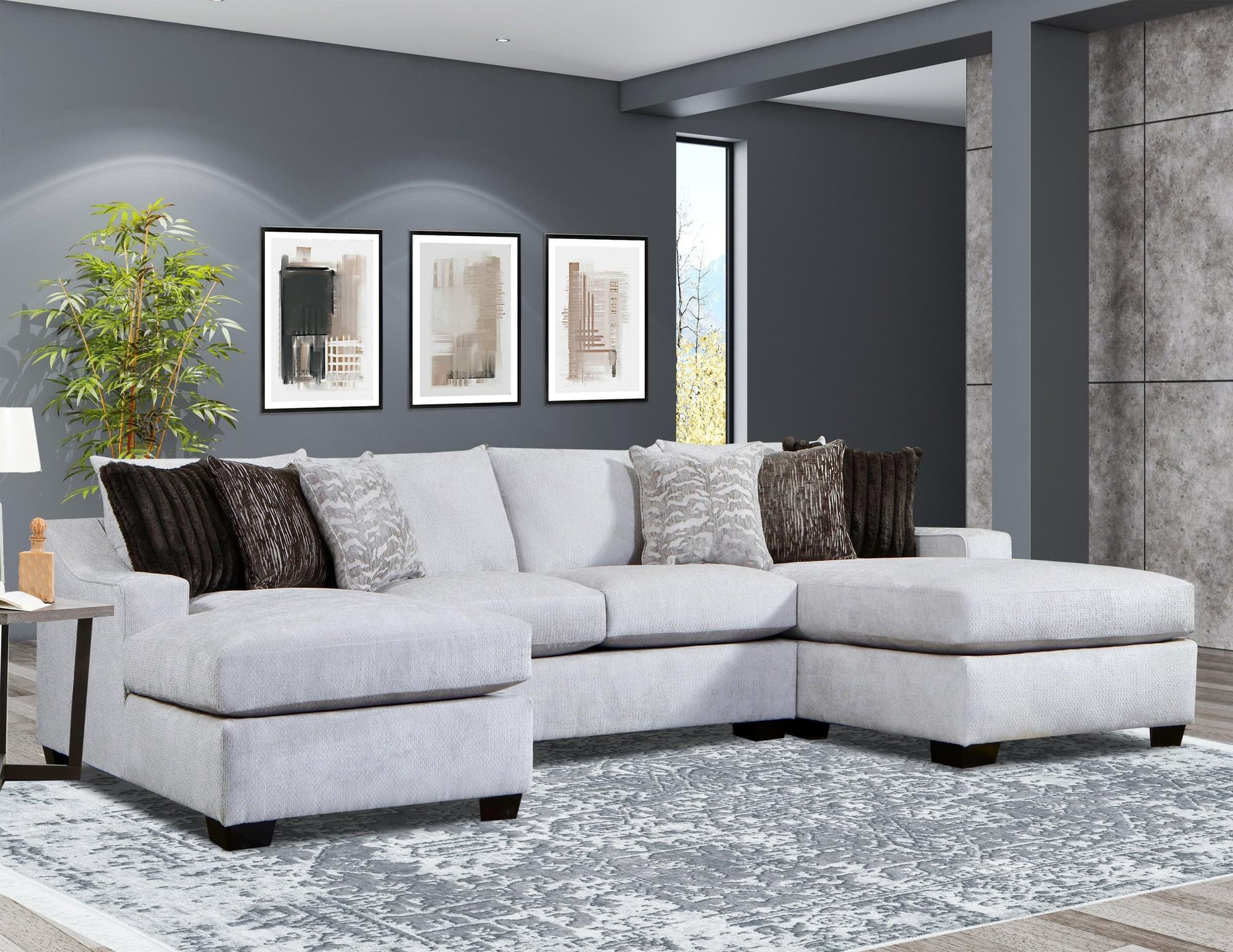 Stucco Gray Sectional - Image 1