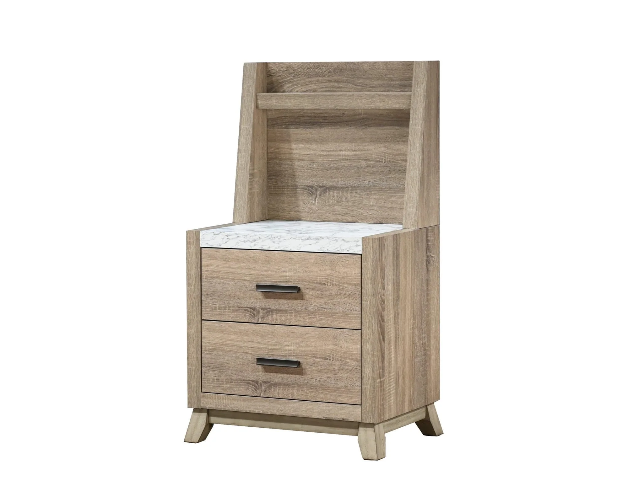 Tilston Brown 2 Drawers Nightstand - Image 1