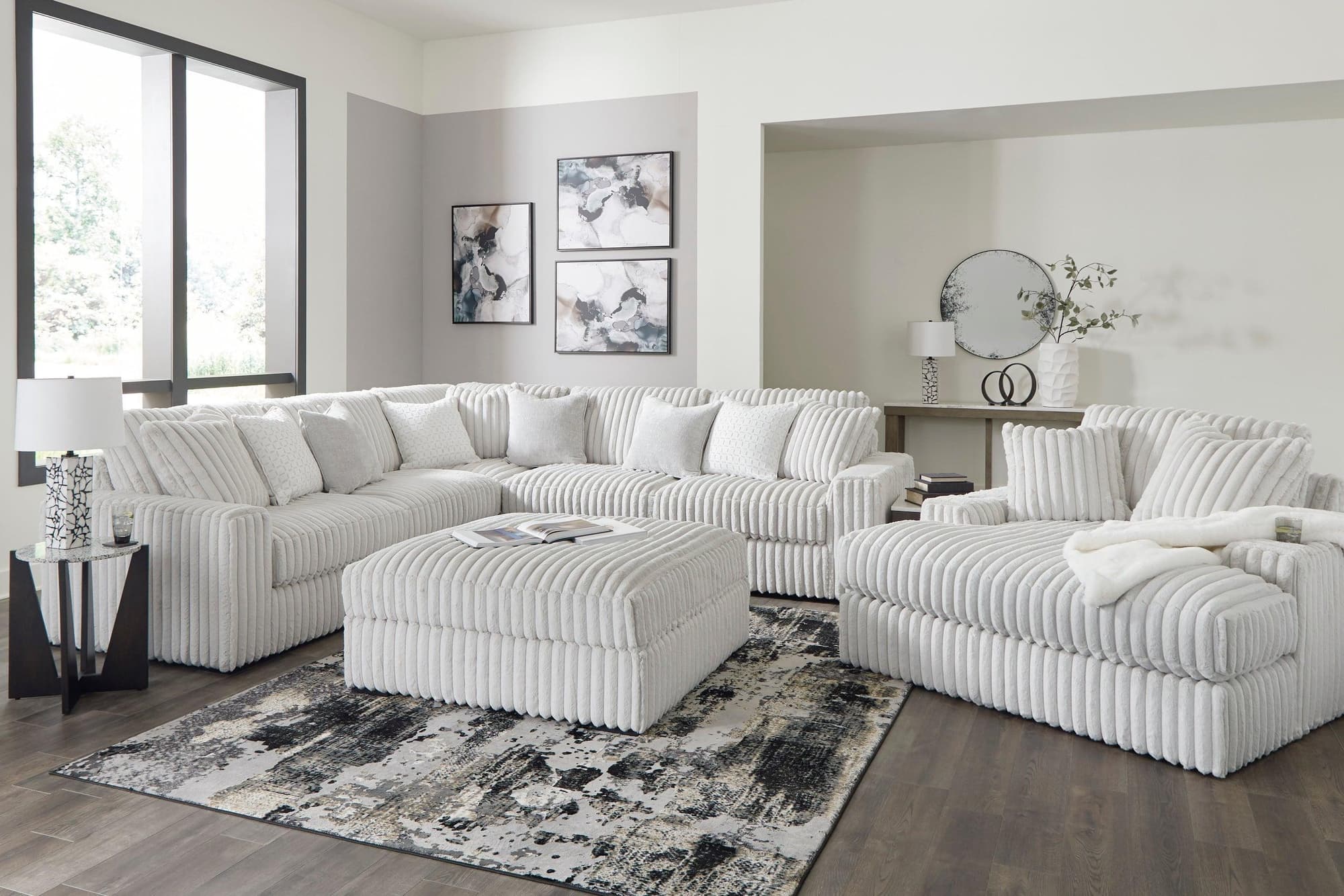 Stupendous Alloy Velvet Sectional - Image 1
