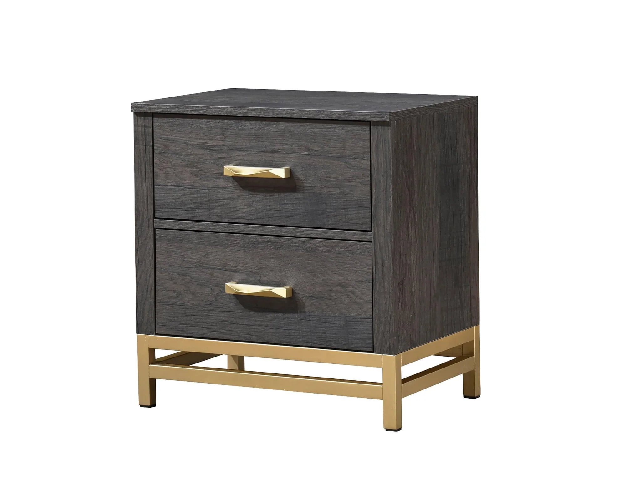 Trevor Dark Brown 2 Drawers Nightstand - Image 1