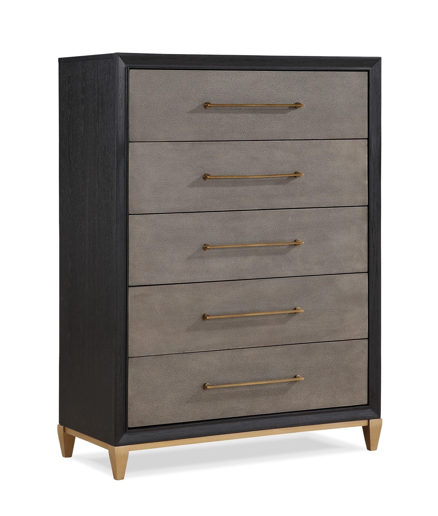 Payson Gray Brown 5 Drawers Chest - Image 1