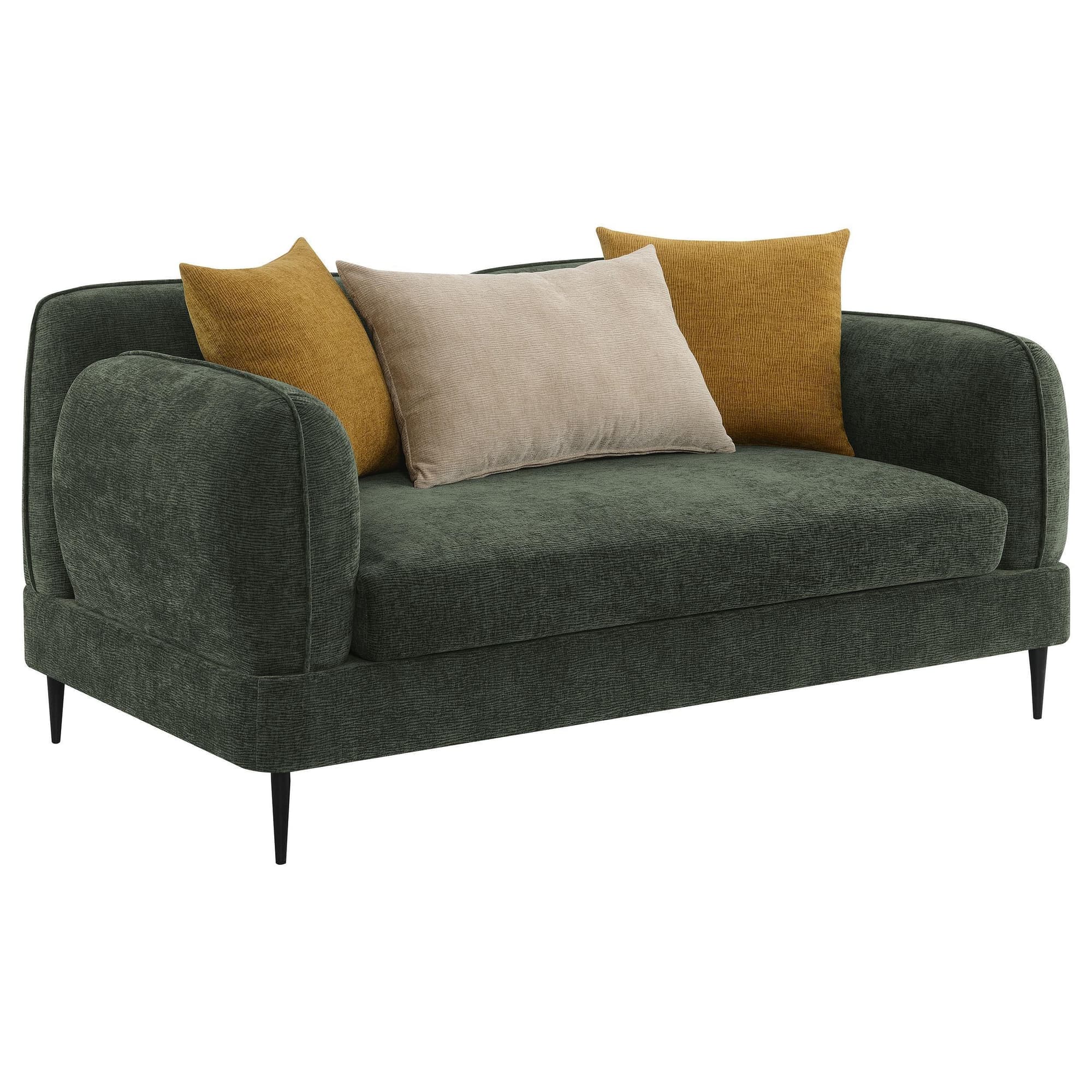 Soba Rich Green Loveseat - Image 1