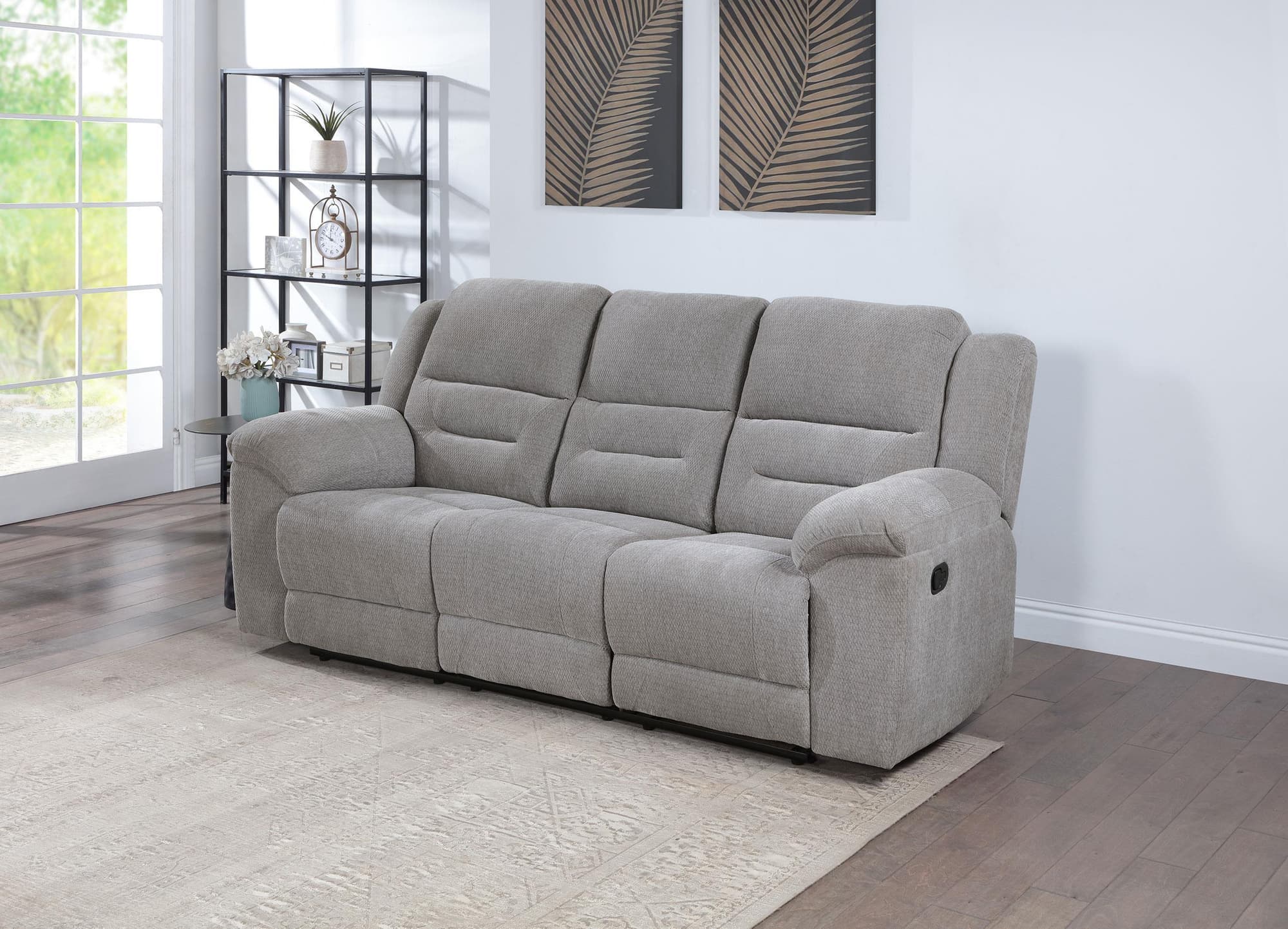Grimm Gray Reclining Sofa - Image 1