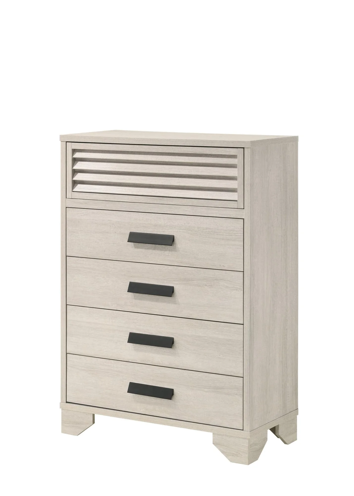 Sarter White 5 Drawers Chest - Image 1