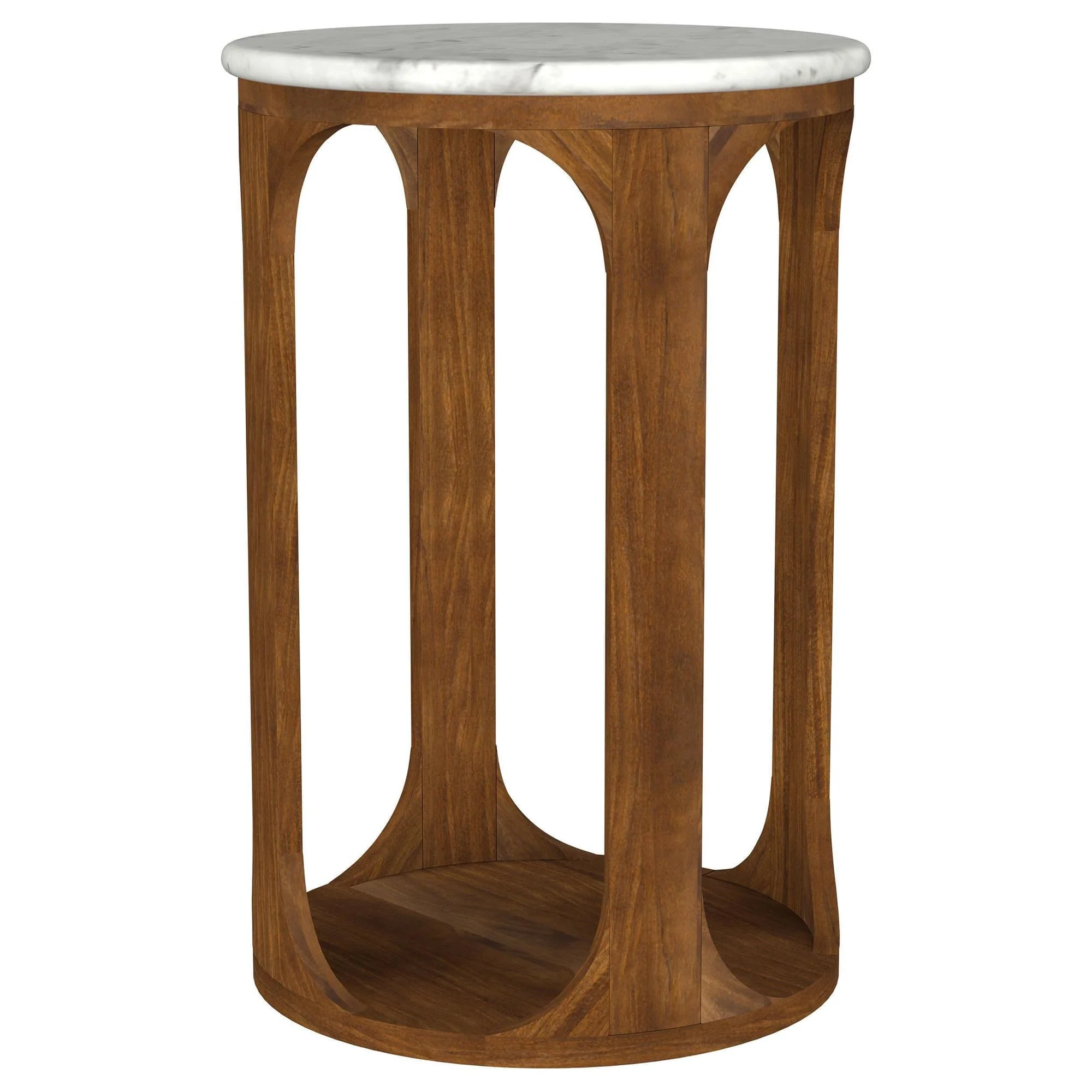 Komas Brown Marble Side Table - Image 1