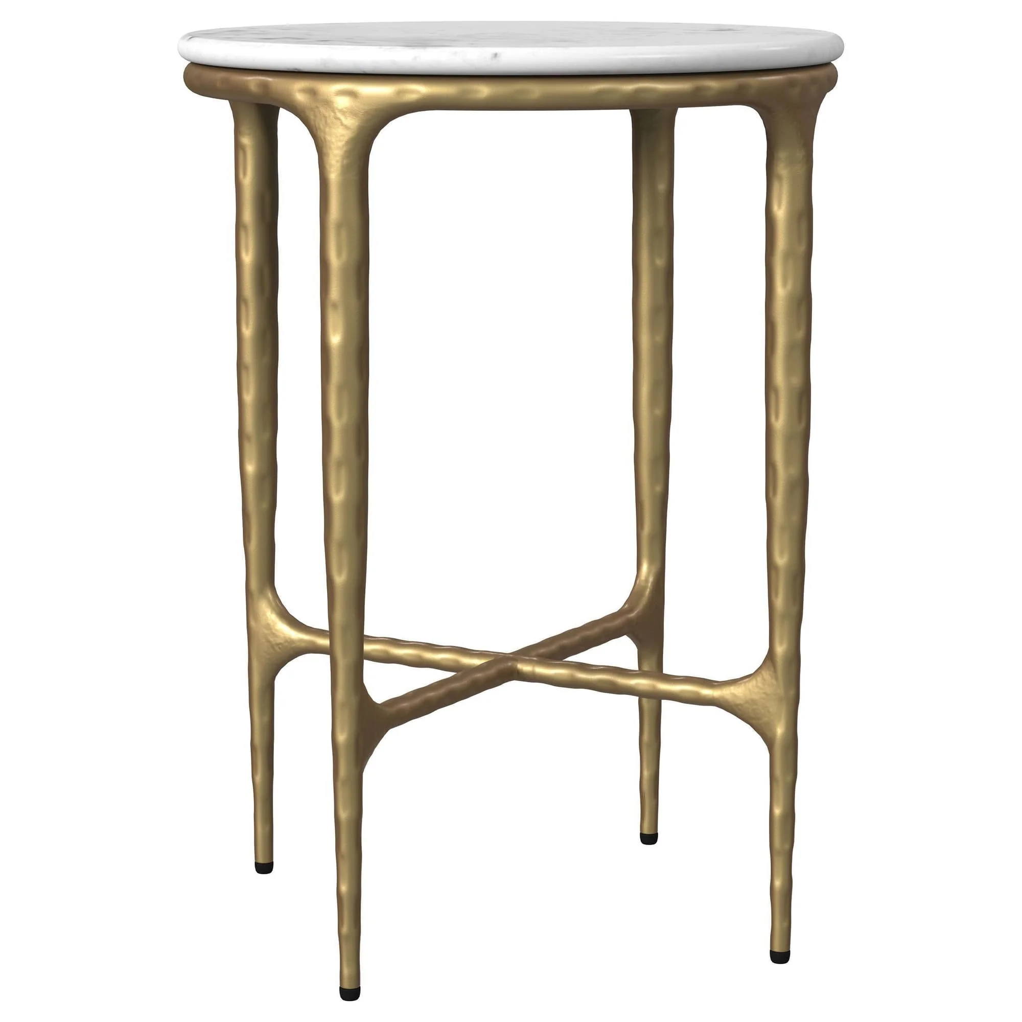 Umas Gold Marble Side Table - Image 1