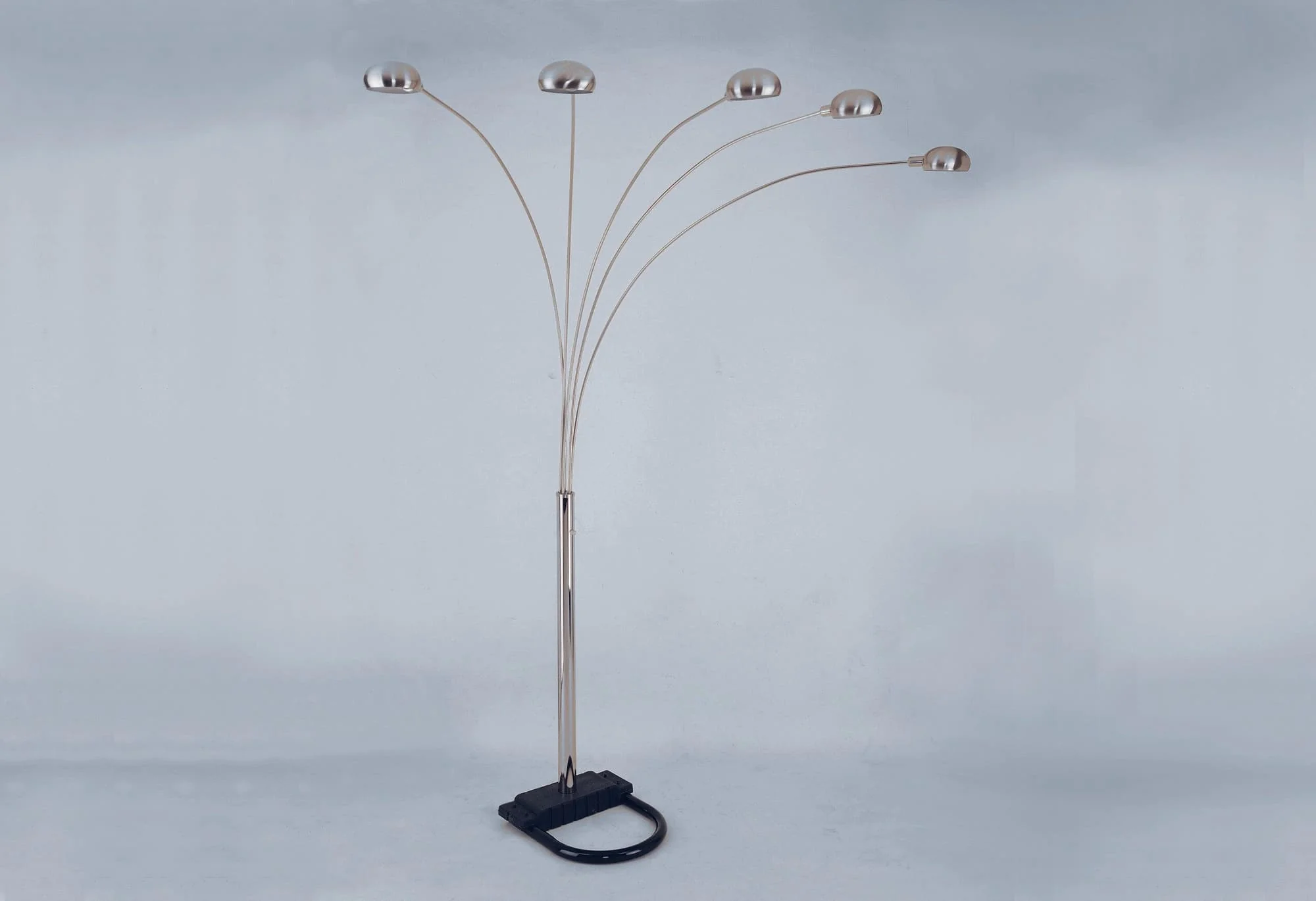 Pewter Gold Shade Floor Lamp 82"H - Image 1