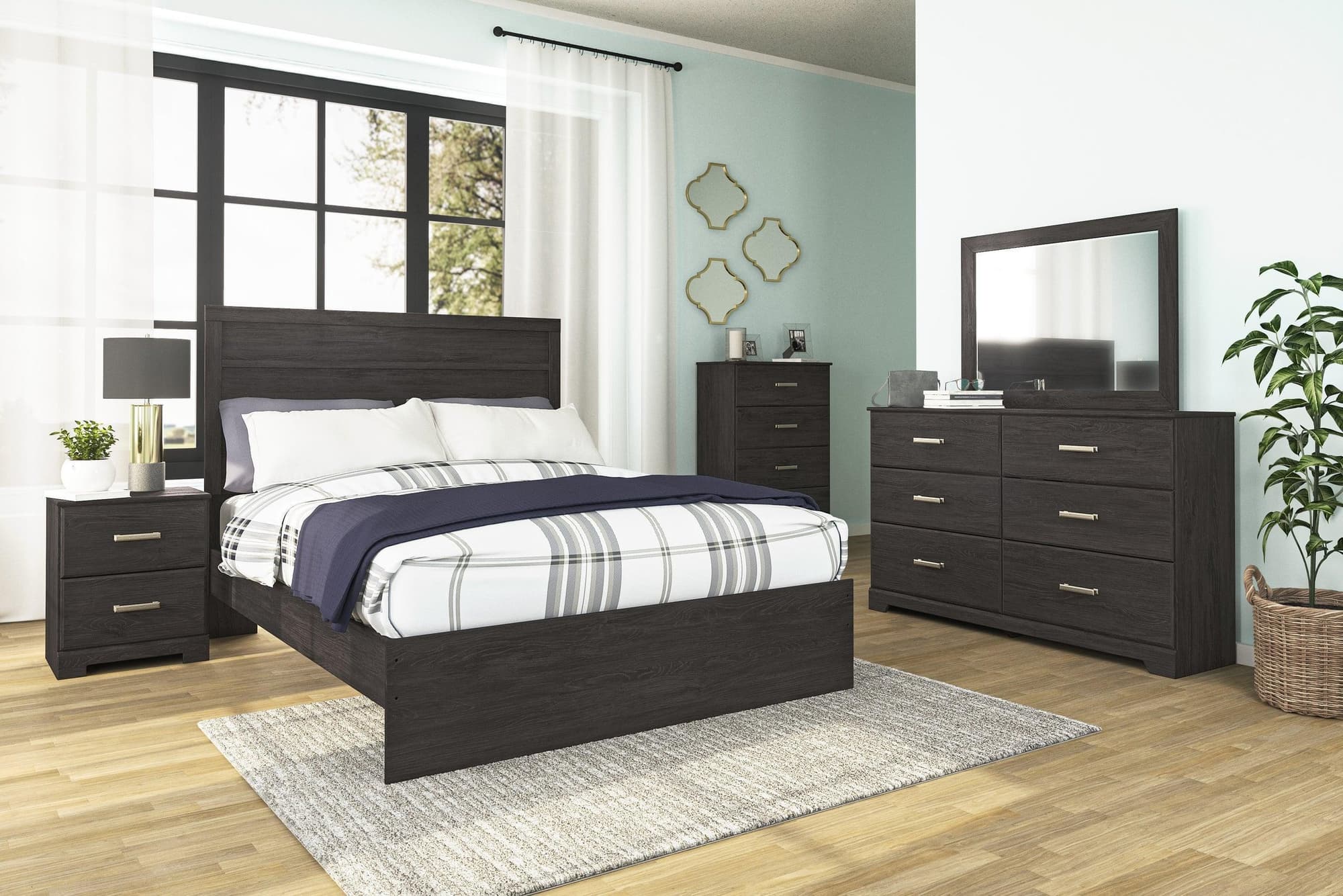 John Black Panel Bedroom Set - Image 1