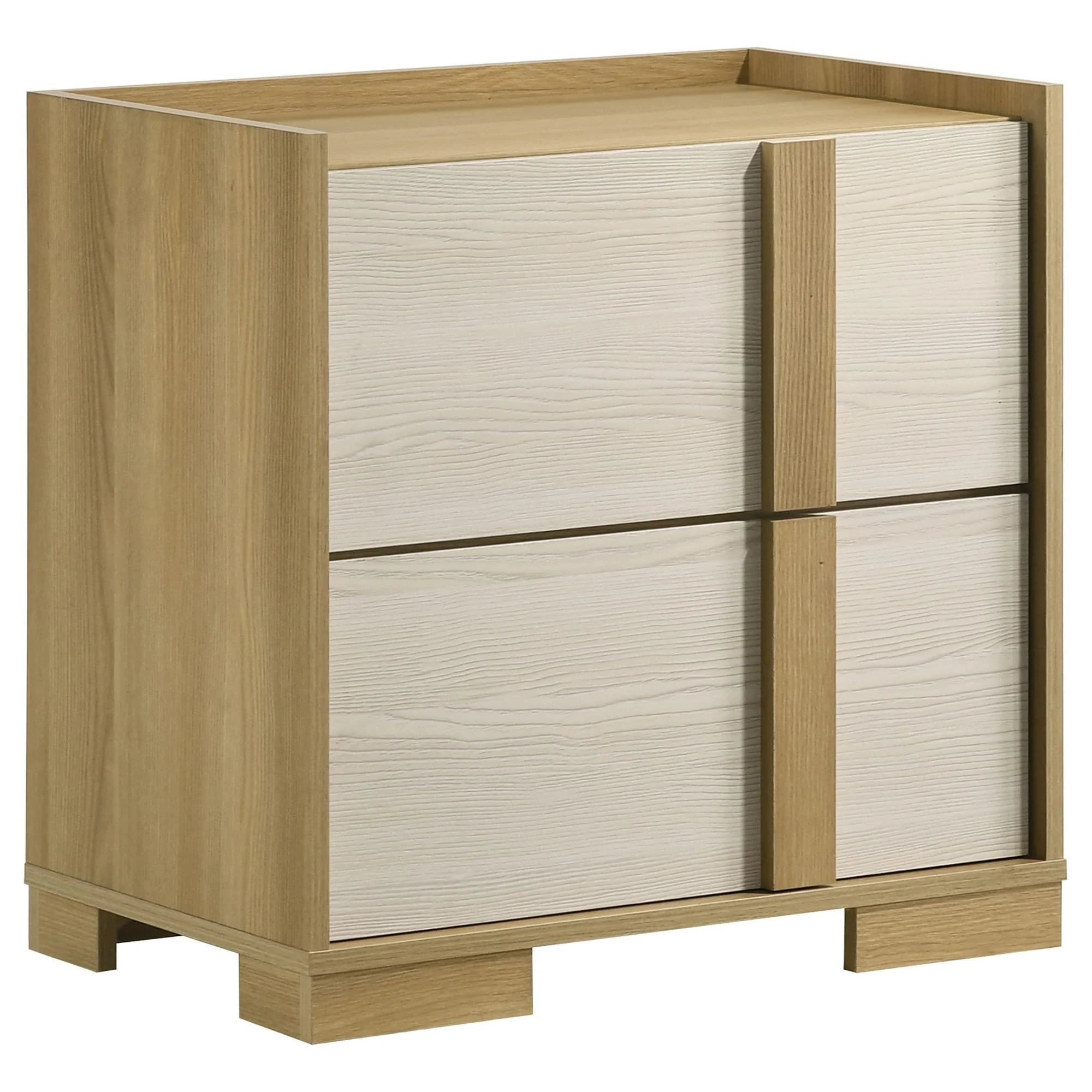 Hyland 2-drawer Nightstand Bedide Table Natural - Image 1