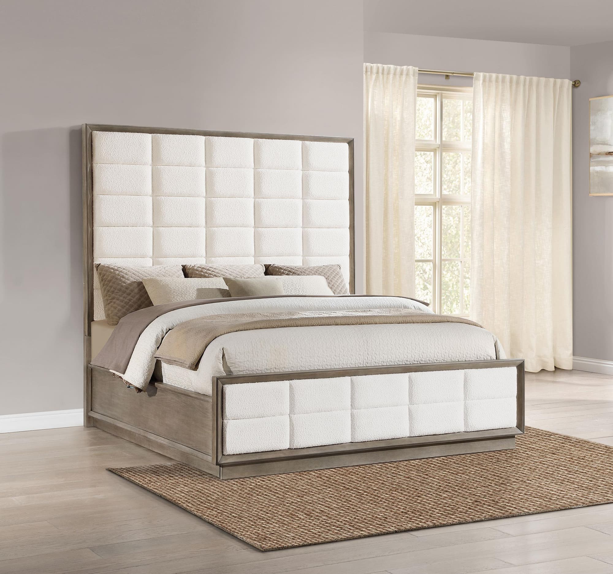 DURANGO COLLECTION Durango 77-inch Queen Panel Bed Washed Oak 223271Q - Image 1
