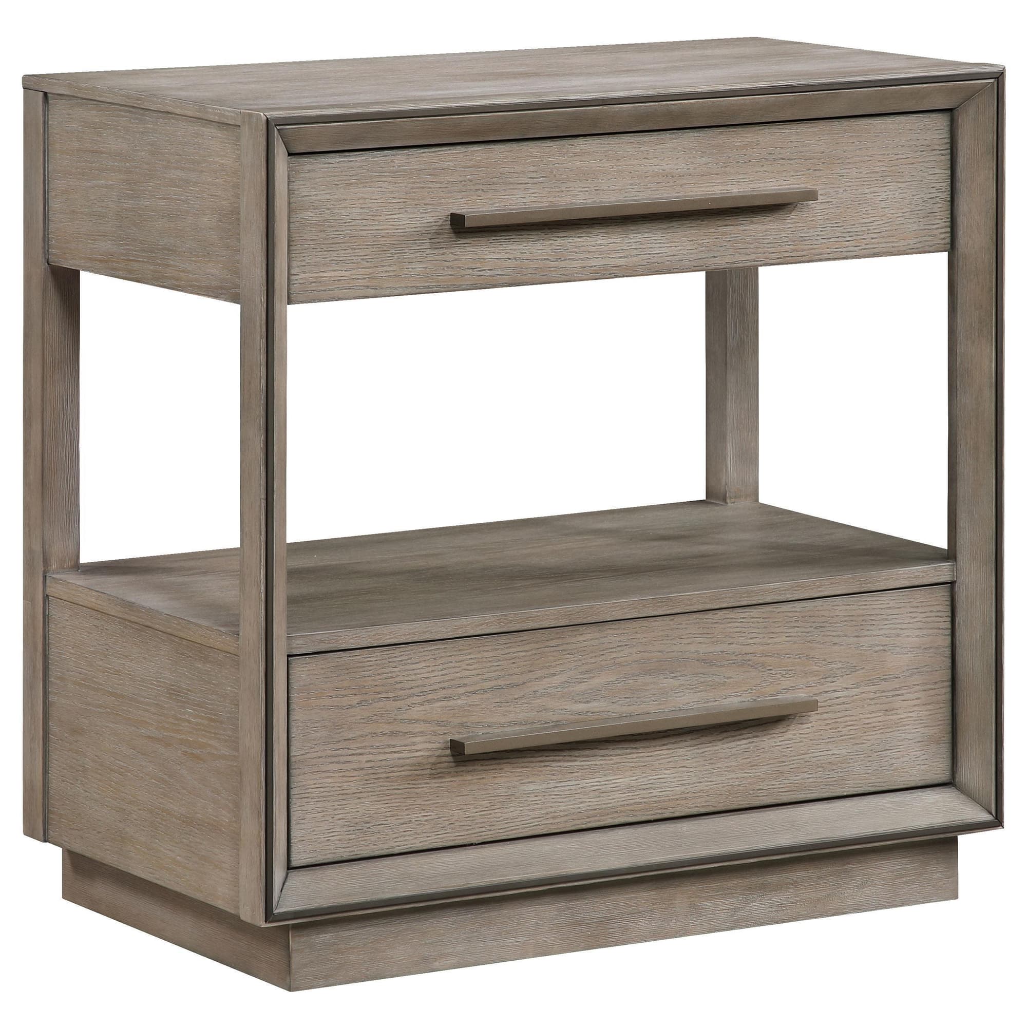 DURANGO COLLECTION Durango 2-drawer Nightstand Bedide Table Washed Oak 223272 - Image 1