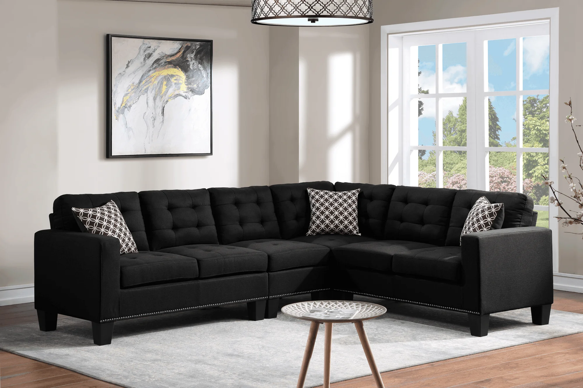 Logan Black Sectional - Image 1