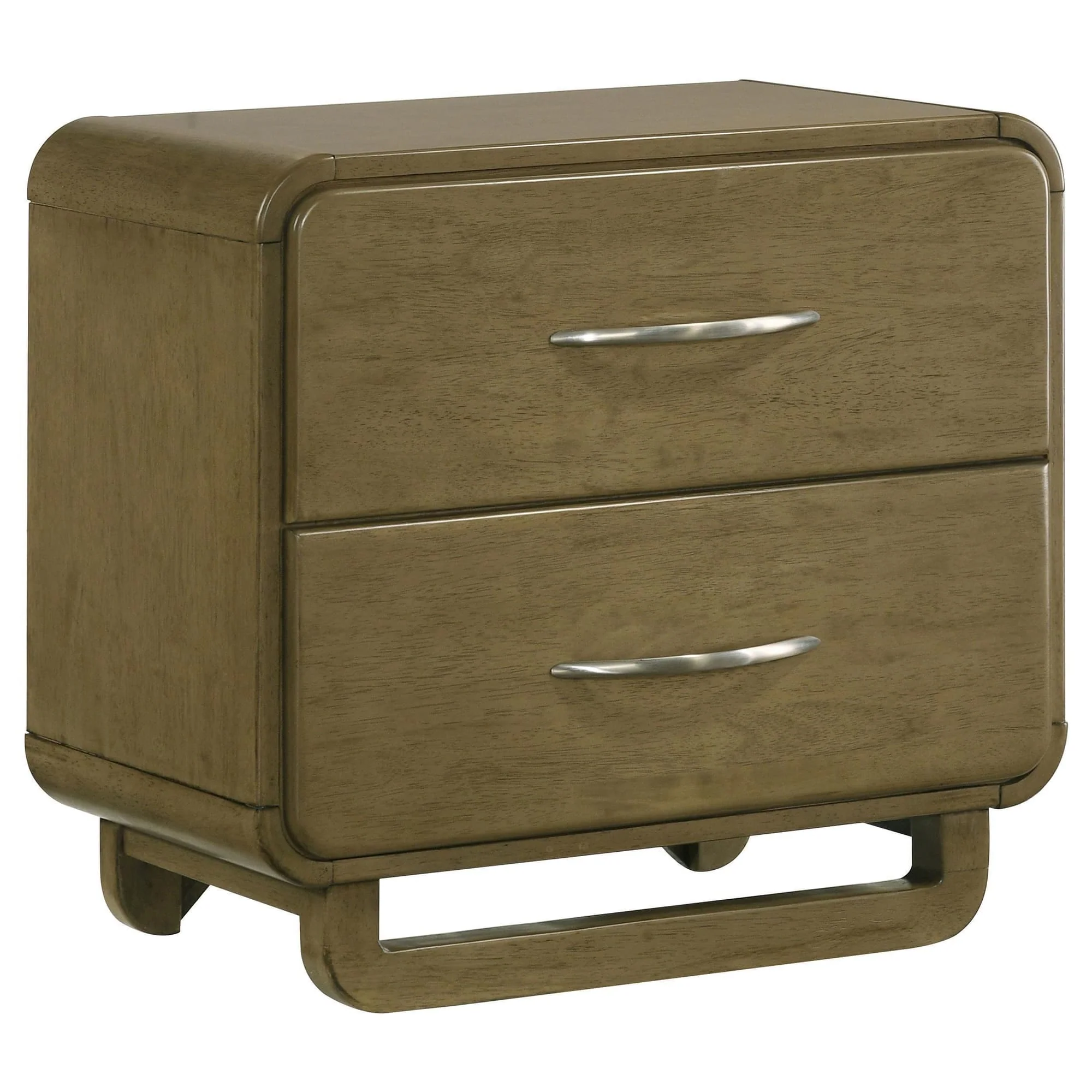 Amsbury 2-drawer Nightstand Bedside Table Nutmeg - Image 1