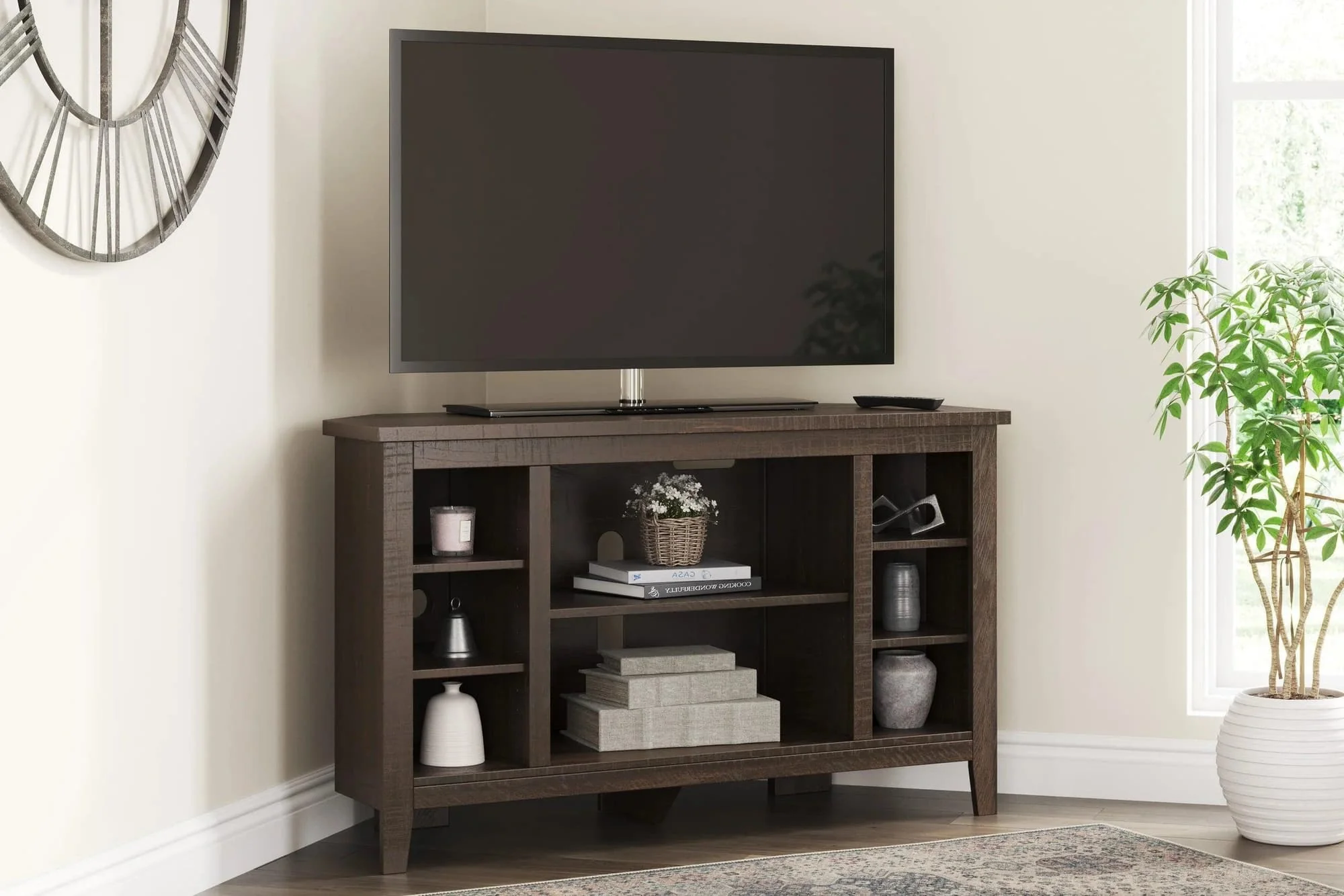 W283-67 Corner TV Stand 48"L - Image 1