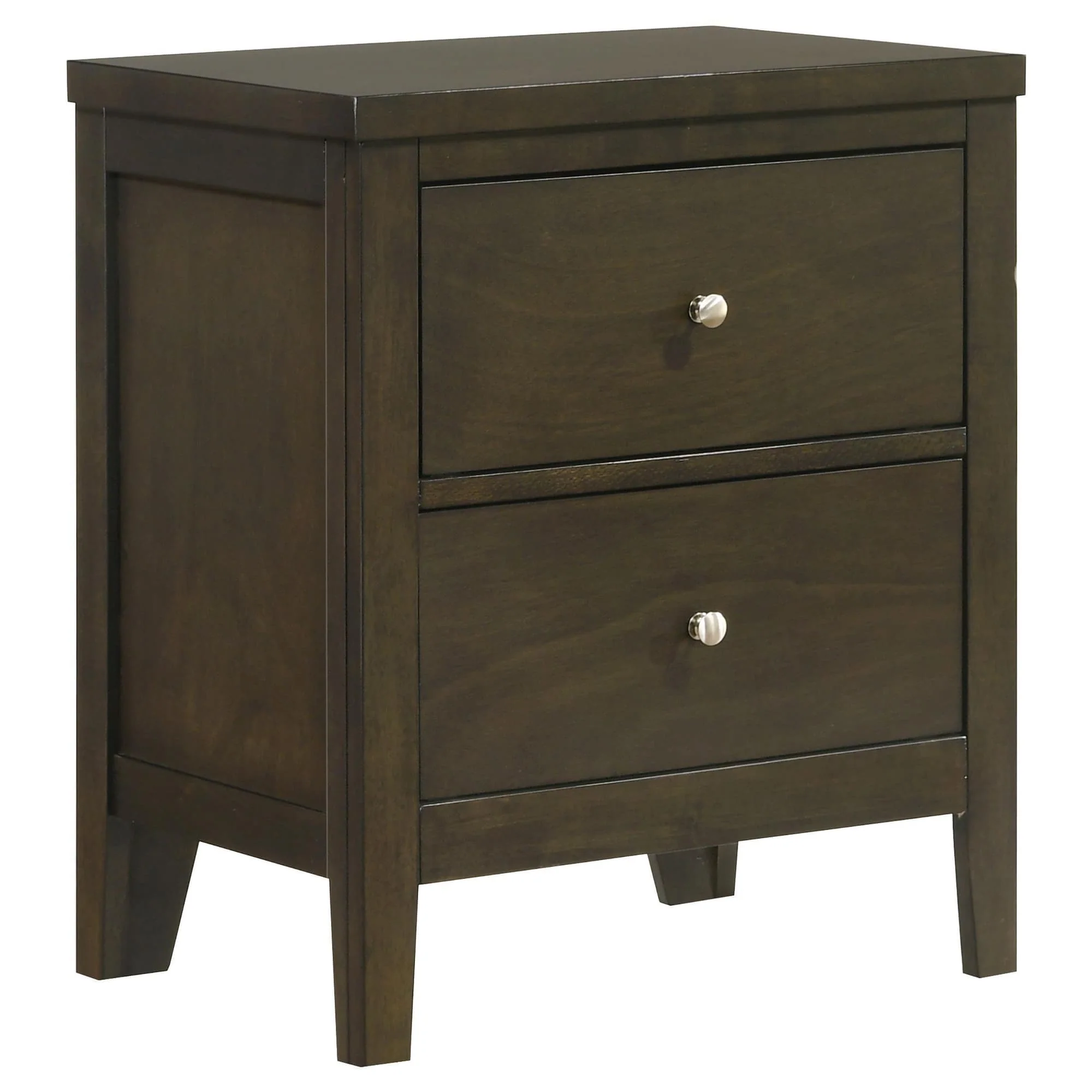 Wilkes 2-drawer Nightstand Bedside Table Dark Cocoa - Image 1