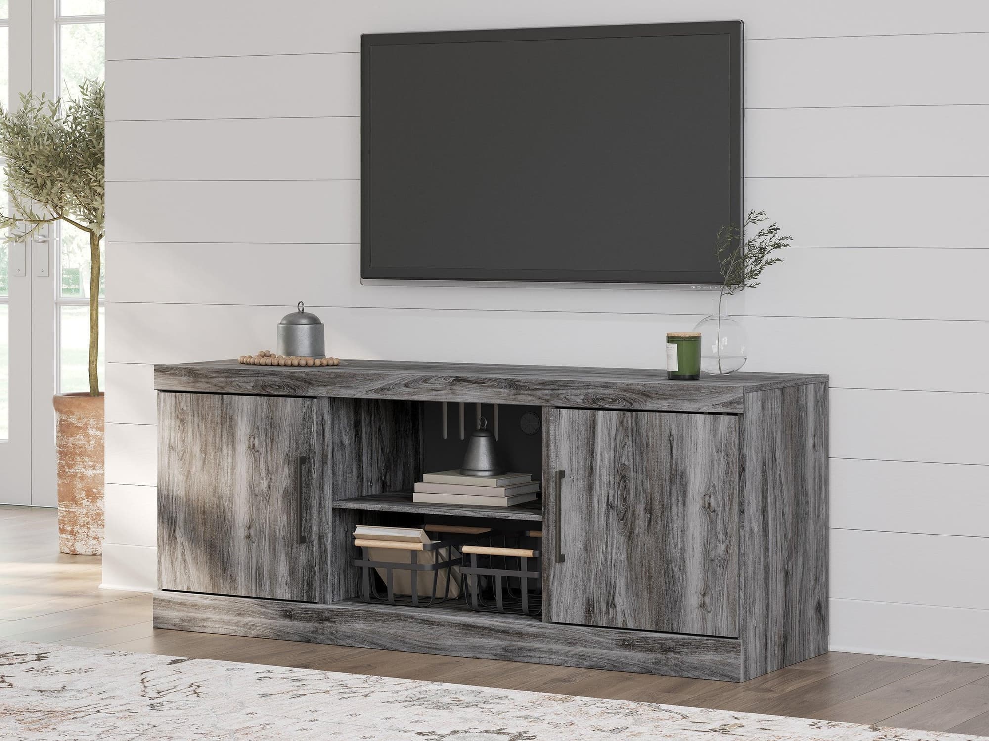 W221-68 TV Stand 64"L or TV Stand w Fireplace - Image 1