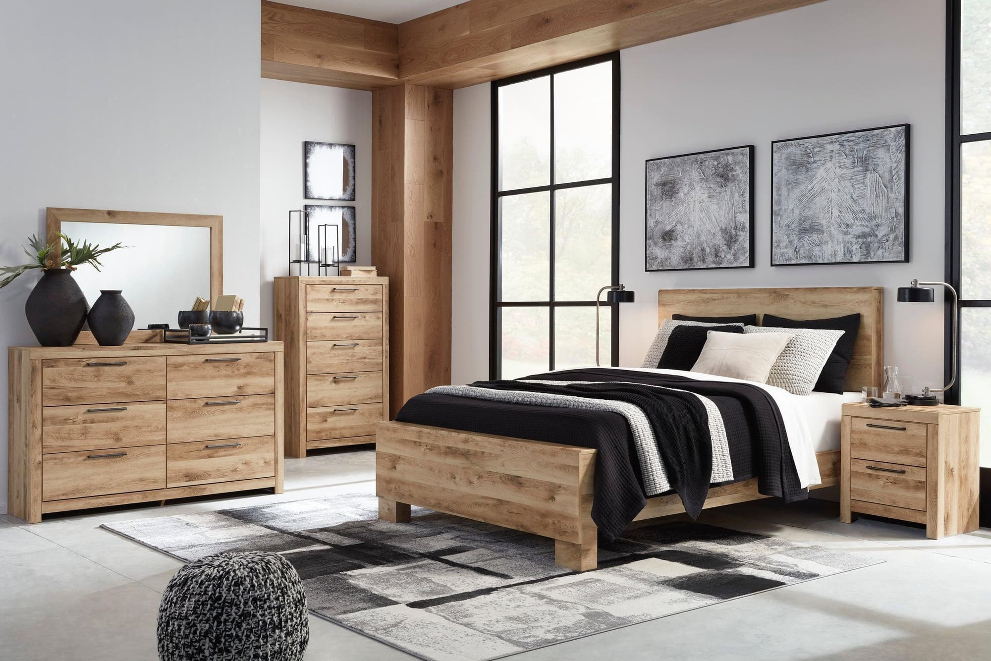 Hyanna Tan Panel Bedroom Set - Image 1