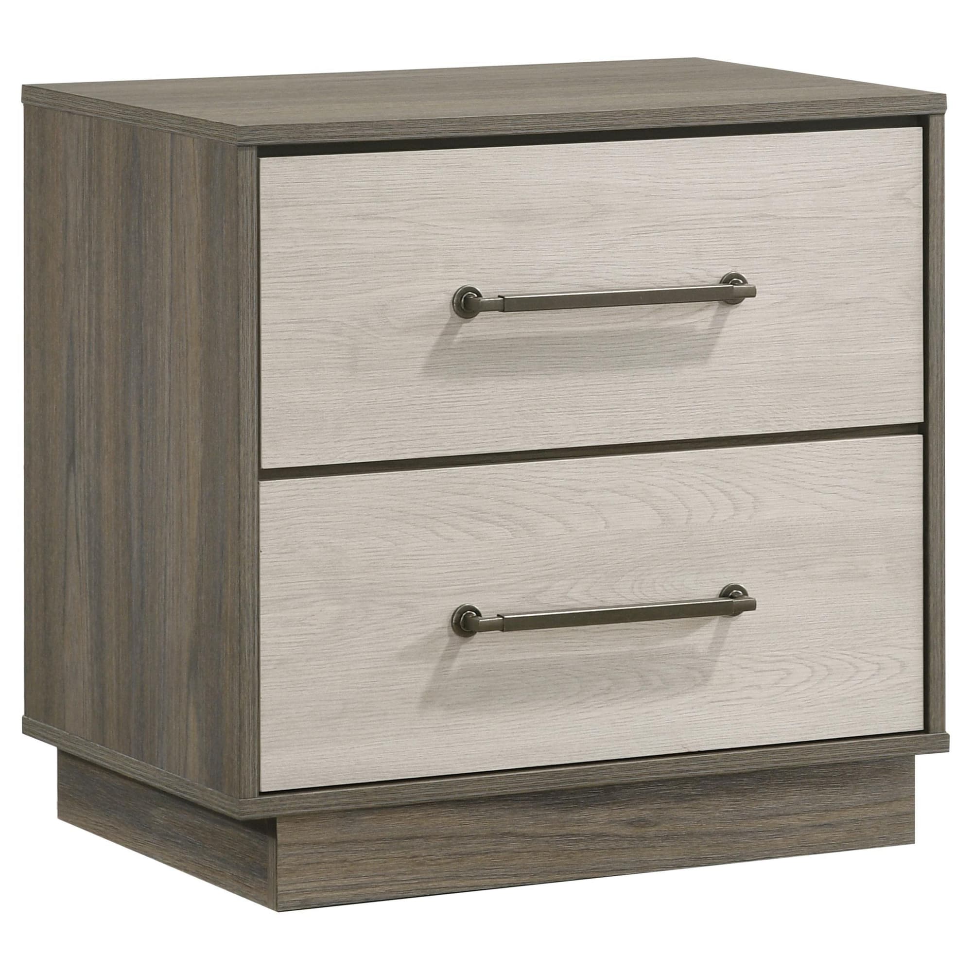 Fenwick 2-drawer Nightstand Bedide Table Gray Oak 224982 - Image 1