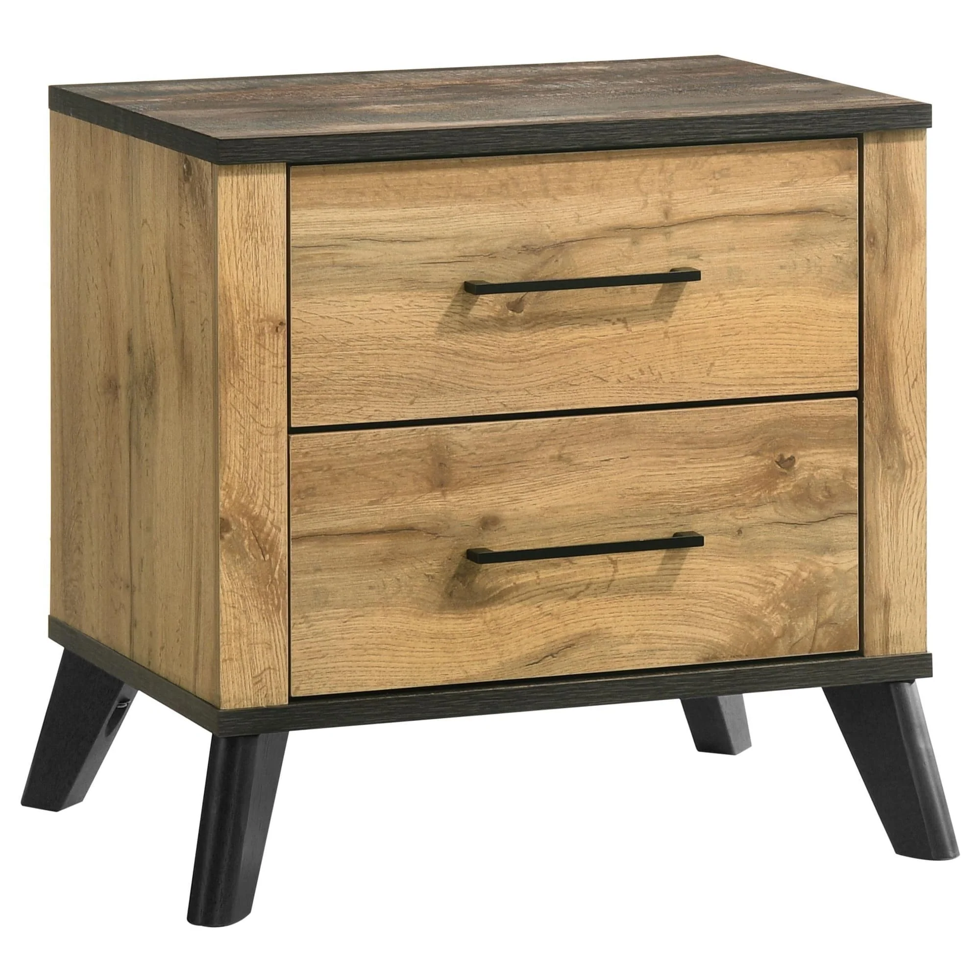 Kaywood 2-drawer Nightstand Bedide Table Natural Pine - Image 1
